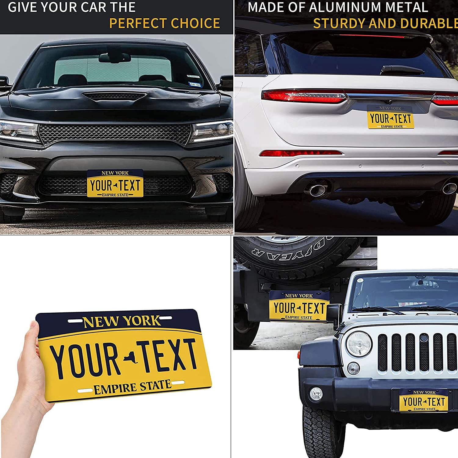 Custom Personalized Rhode Island License Plate - 6x12 Inch Aluminum Metal Car Tag for Front of Vehicle | Unique 50 State Collection | Perfect for Car Enthusiasts & State Pride Gifts
