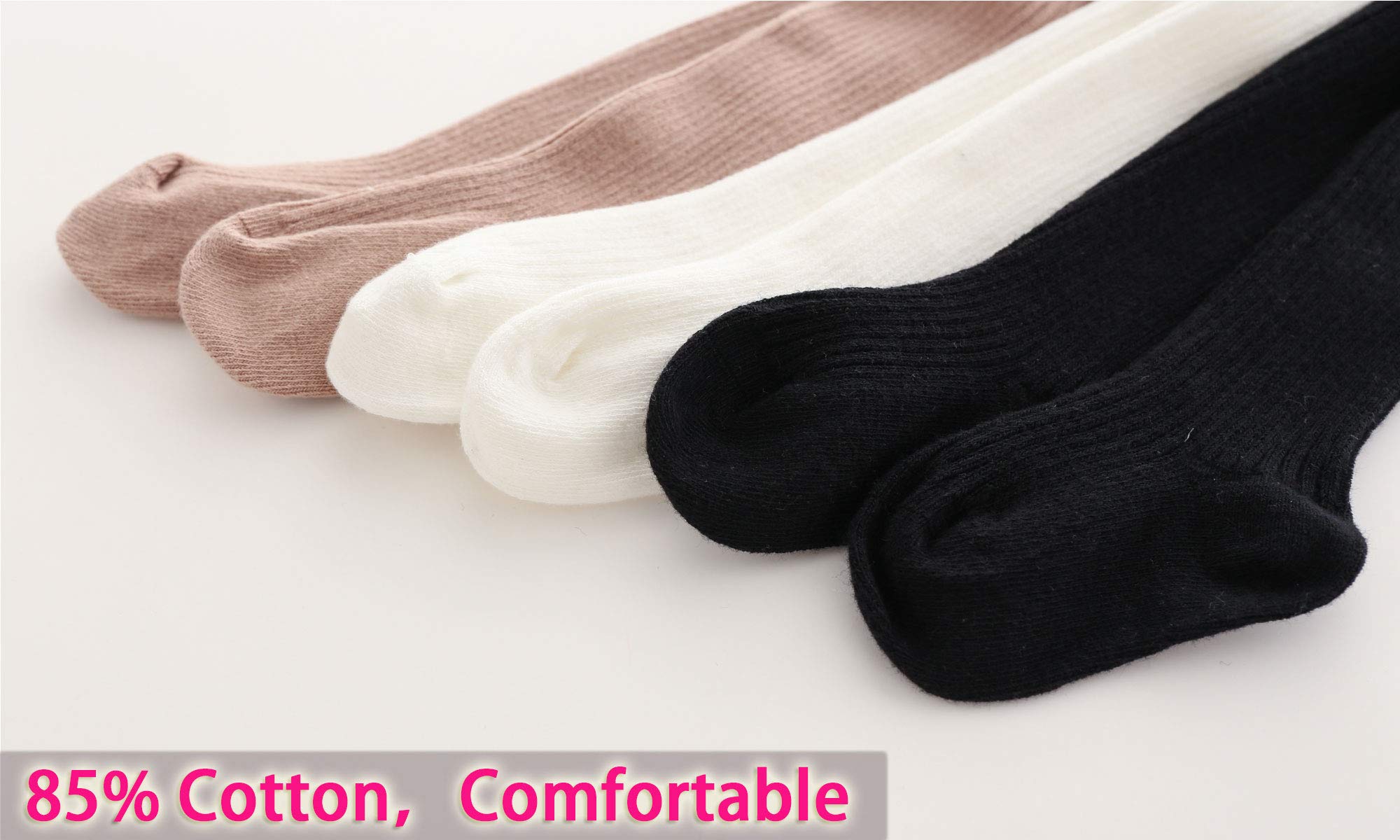 CECORC Baby Girls Cable Knit Tights - Soft Cotton Toddler Leggings for 1-10 Years - Warm Winter Stockings & Pantyhose for Infants - Perfect for Playtime, Daycare & Family Outings