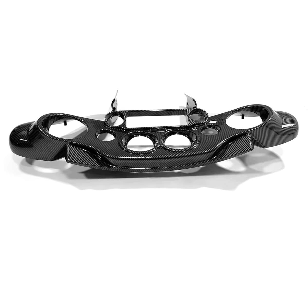 ZXMOTO Carbon Fiber Look Front Inner Speedometer Cowl Fairing for Harley Davidson 1996-2013 Models - Motorcycle Windshield Protection & Custom Styling Upgrade