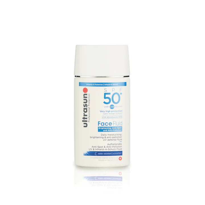 Ultrasun SPF50+ Anti Pollution Face Fluid - Lightweight Sunscreen for Sensitive Skin, UVA/UVB Protection, Hydrating & Non-Greasy - Perfect for Daily Use, Outdoor Activities & Travel