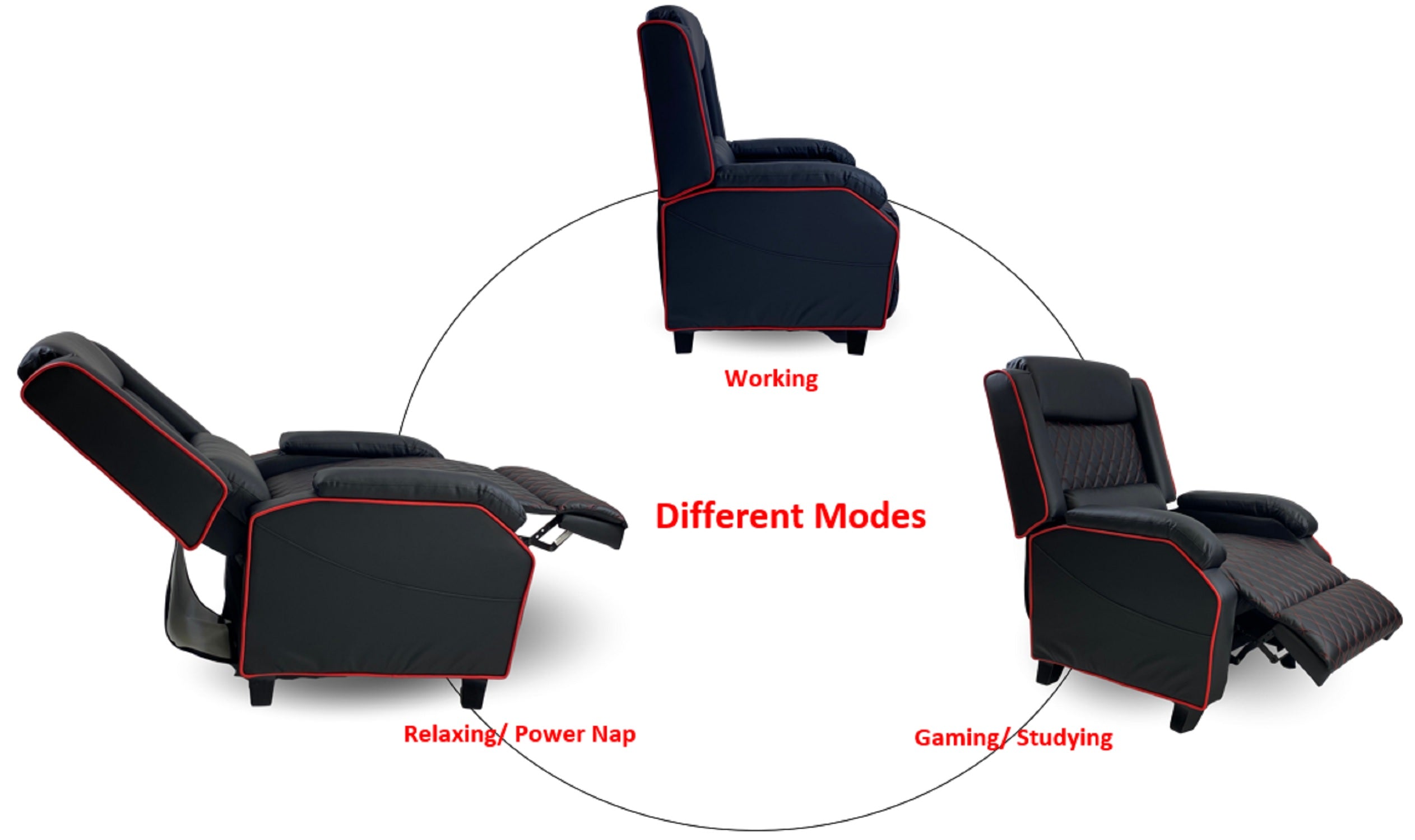 Premium 8906 Gaming Recliner Chair - Ergonomic Black Leather Video Game Chair for PC & Console Gaming - Perfect for Home Theater, Living Room, and Esports Setup