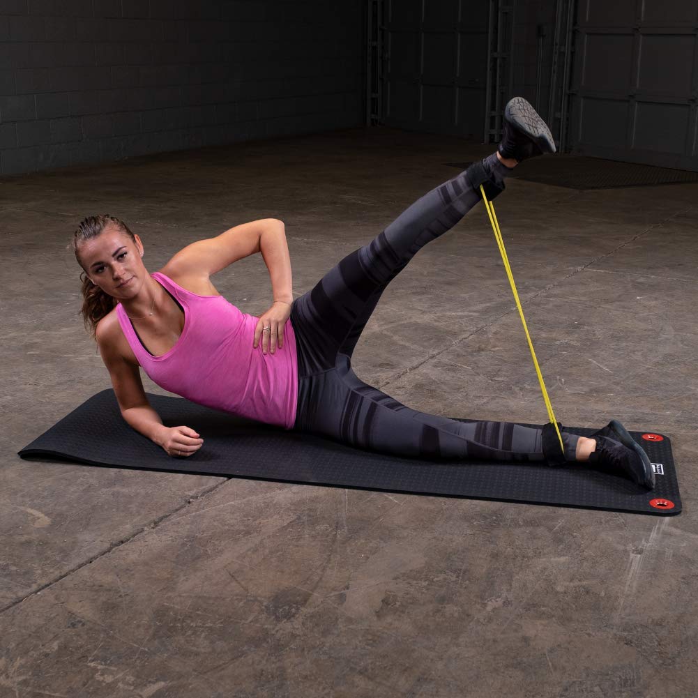 Body-Solid Ankle Cuffs with Elastic Bands - Light Resistance Exercise Bands for Physical Therapy, Upper & Lower Body Workouts - Perfect for Gym, Home Training & Rehabilitation Exercises