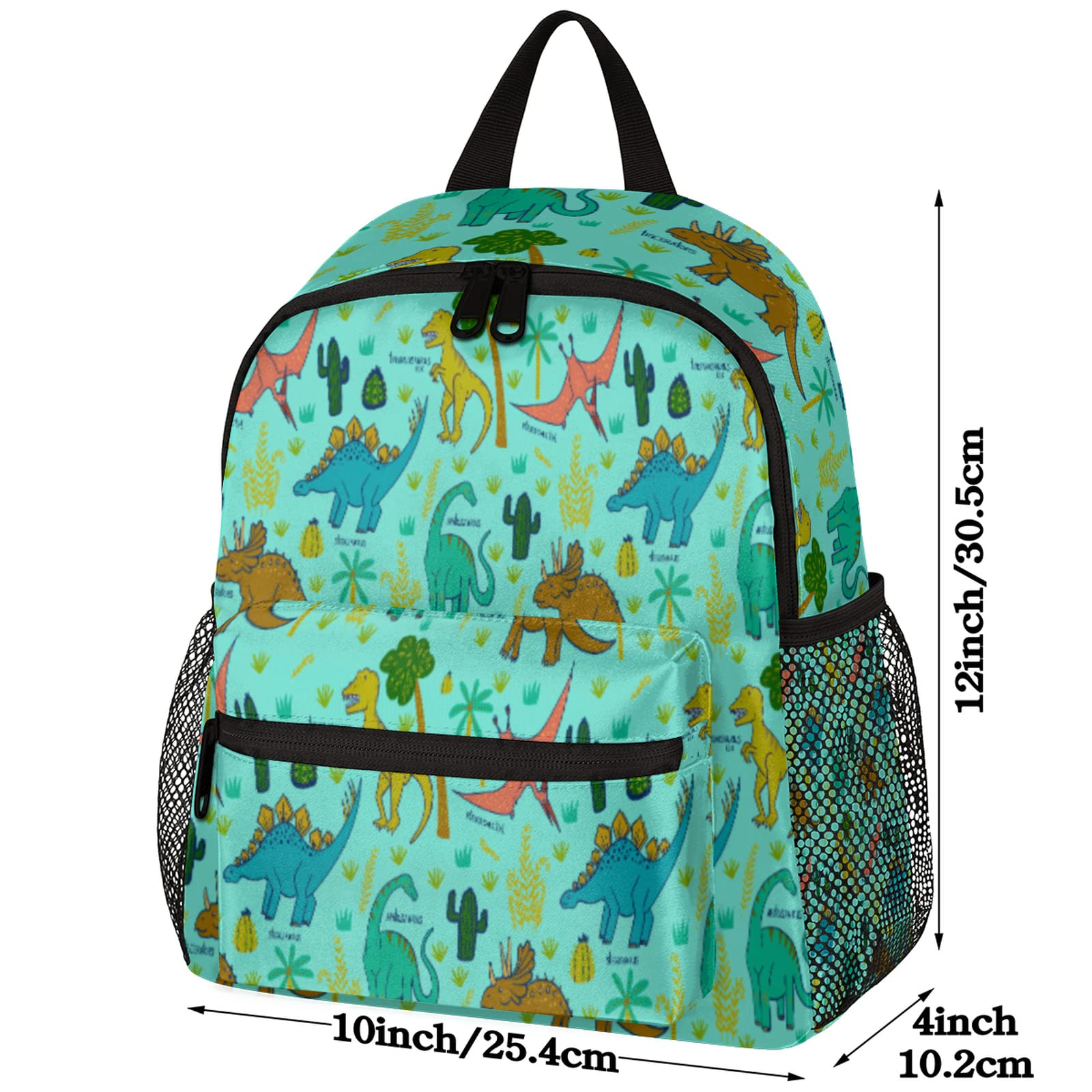 Pardick Cute Dinosaur Kids Backpack - Lightweight School Bag for Boys & Girls with Adjustable Chest Strap | Perfect for Kindergarten, Elementary School, Daycare & Travel | Dinosaur-Themed Toddler Backpack for Daily Use & Outdoor Adventures