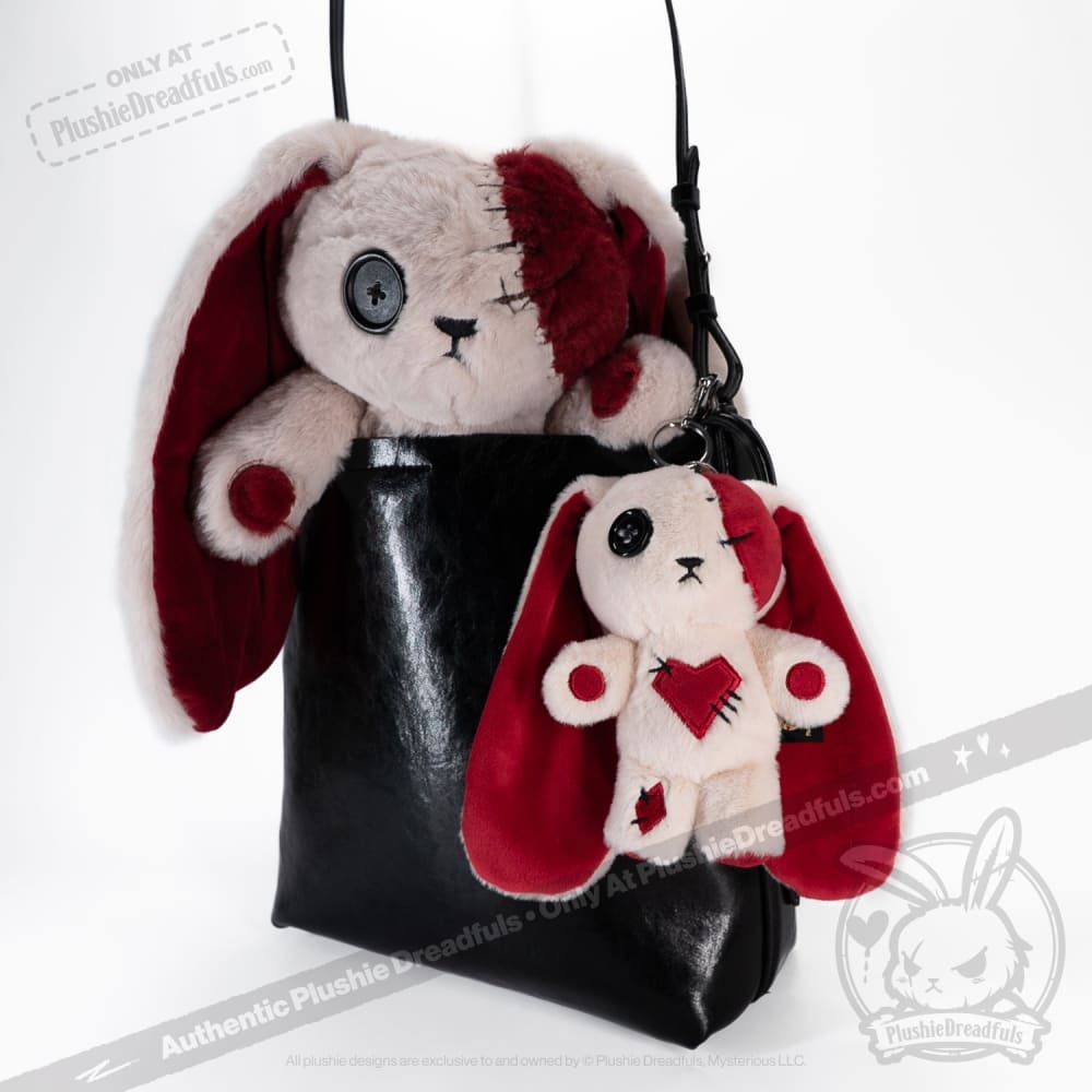 Plushie Dreadfuls Love Rabbit Plush Keychain - Cute Kawaii Stuffed Animal Accessory for Backpacks, Gifts & Home Decor
