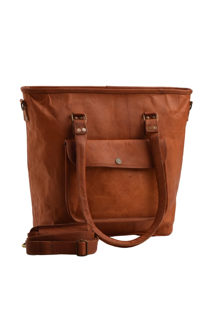 Genuine Leather Tote Bag for Women - 16