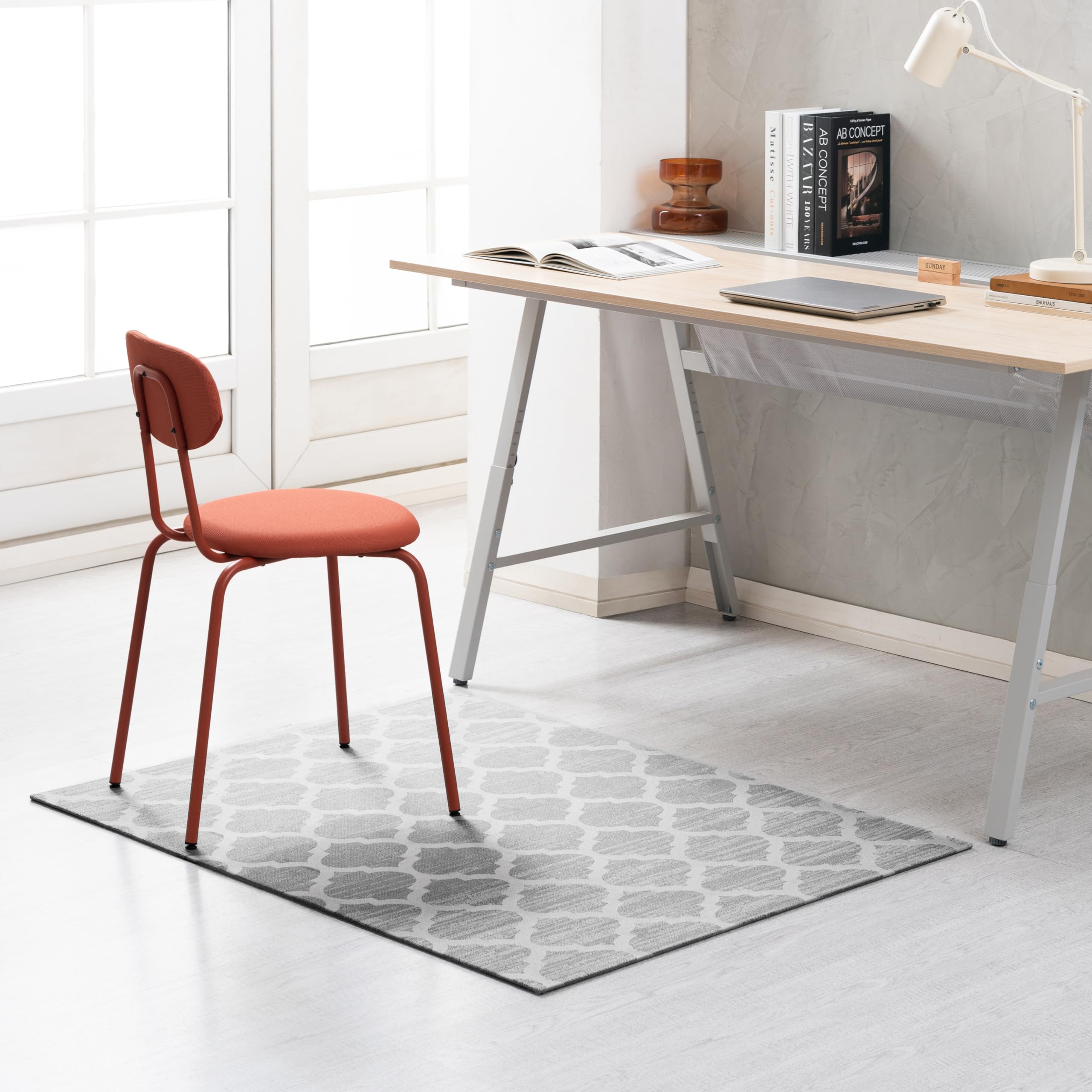 Premium Anji Mountain Rug'd Chairmat - Non-Slip Office Chair Mat for Hard Floors & Low Pile Carpets, Jacquard Woven Surface Protector (36