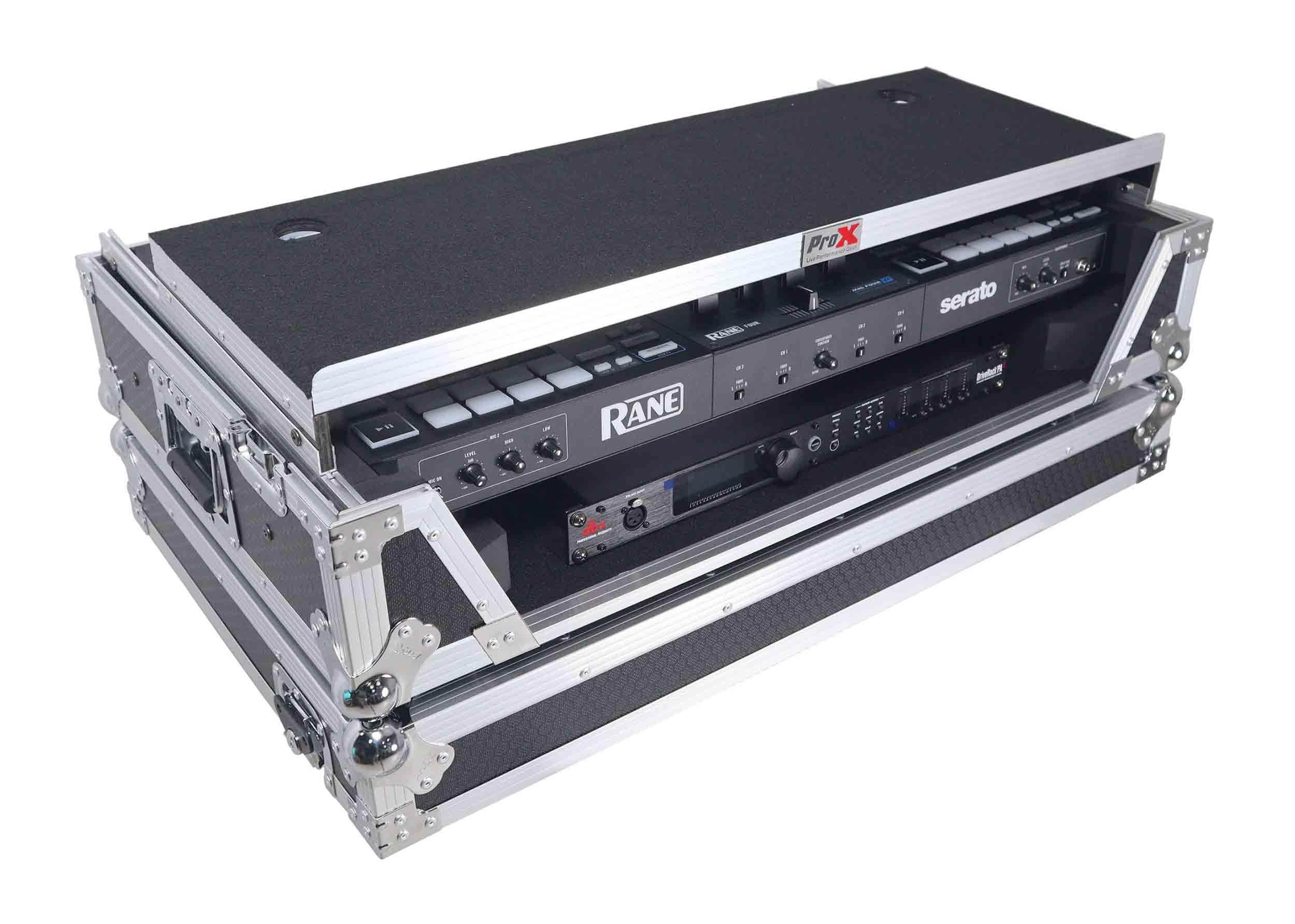 ProX XS-RANEFOUR WLT ATA DJ Road Case for RANE Four Controller - Heavy Duty Travel Protection with Laptop Shelf, 1U Rack Space & Wheels | Perfect for Touring DJs, Mobile Events & Club Performances