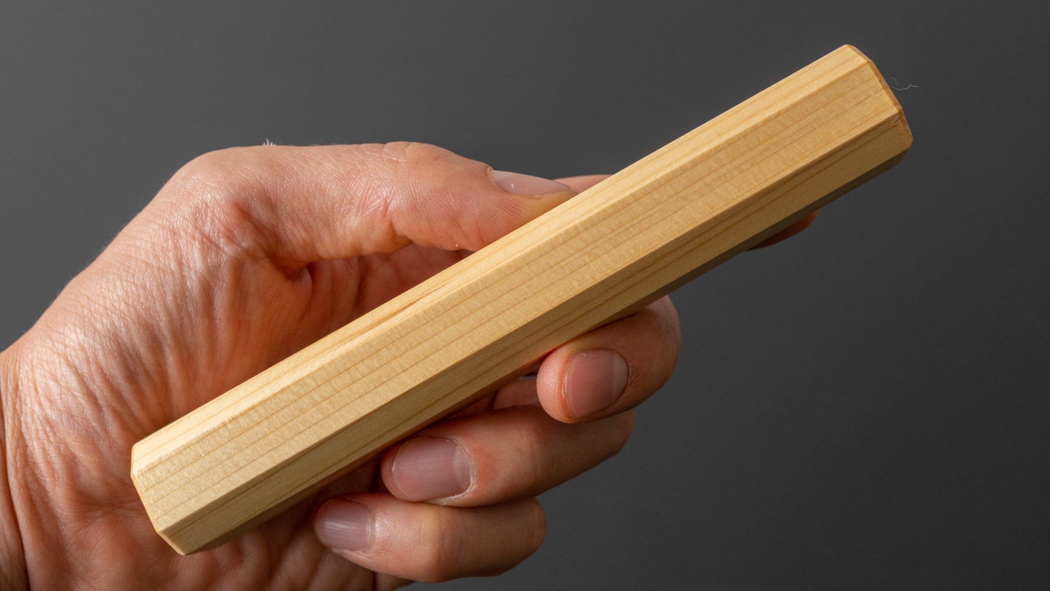 Hitohira WB Mono Handle Aomori Hiba 140mm (Thick) - Premium Japanese Wooden Knife Handle for Chefs & Culinary Enthusiasts - Perfect for Sushi, Sashimi & Precision Cutting