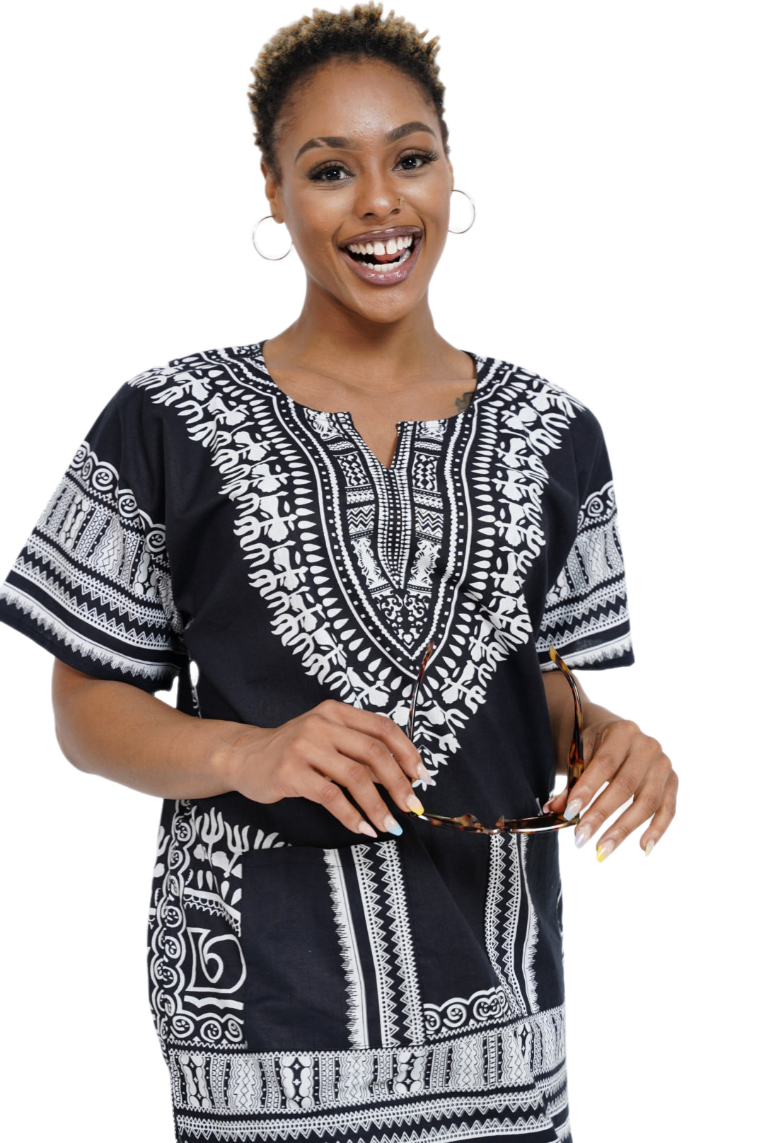 African Print Unisex Dashiki Shirt for Men & Women | Traditional Ankara Cotton Tunic Top | Perfect for Festivals, Concerts, Cruises & Outdoor Events | DP3578