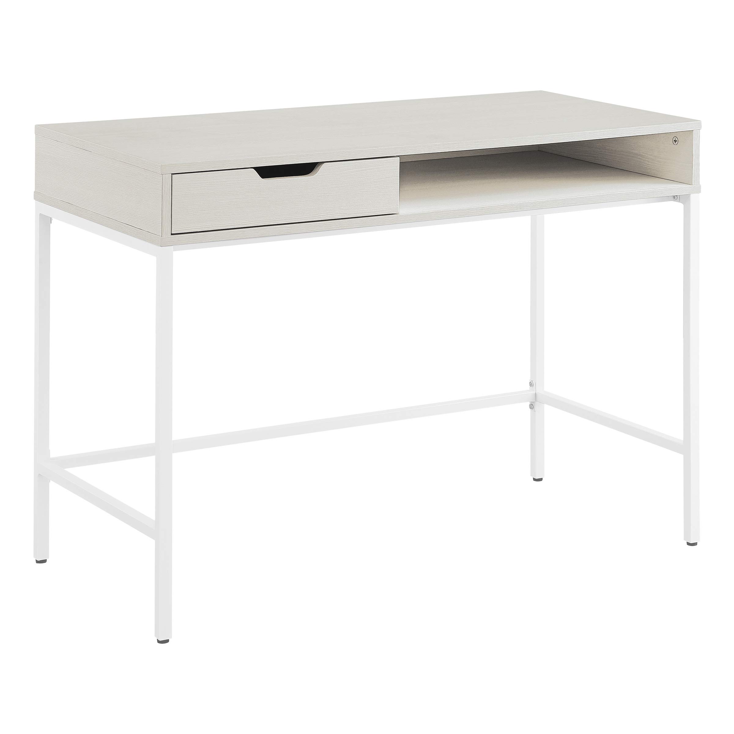 CNT43-WK White Oak Wooden Desk - Classic American Furniture for Home Office & Study Room