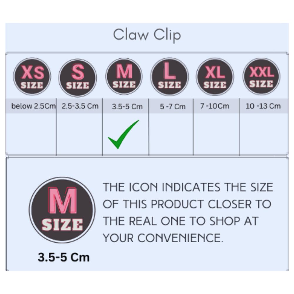 RSJ TRADERS Korean 3-Piece Big Pearl Hair Claw Clips - 4.5cm Plastic Hair Clips for Women, Strong Hold Barrettes for Thick & Thin Hair - Perfect for Updos, Ponytails & Everyday Styling