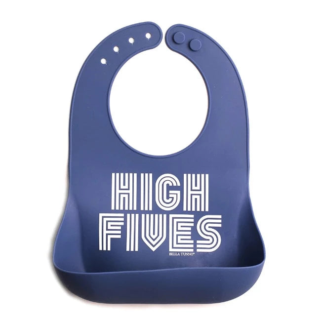 Bella Tunno Silicone Wonder Bib - Durable & Easy Clean Baby Feeding Bib for Mess-Free Meals - Perfect for High Fives & Family Dining