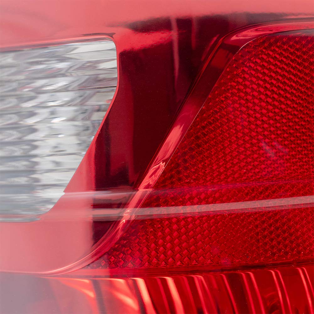 Brock Replacement Pair Tail Lights Compatible with 2009-2014 Honda Ridgeline Pickup Truck - Perfect for Night Driving & Enhanced Safety