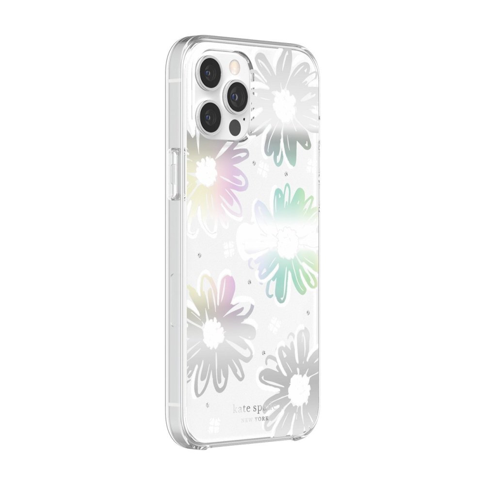 KSNY Shockproof Hardshell Case for iPhone 12 & iPhone 12 Pro - Floral Design Scattered Flowers Pattern | Slim Protective Phone Cover for Everyday Use, Travel & Outdoor Activities