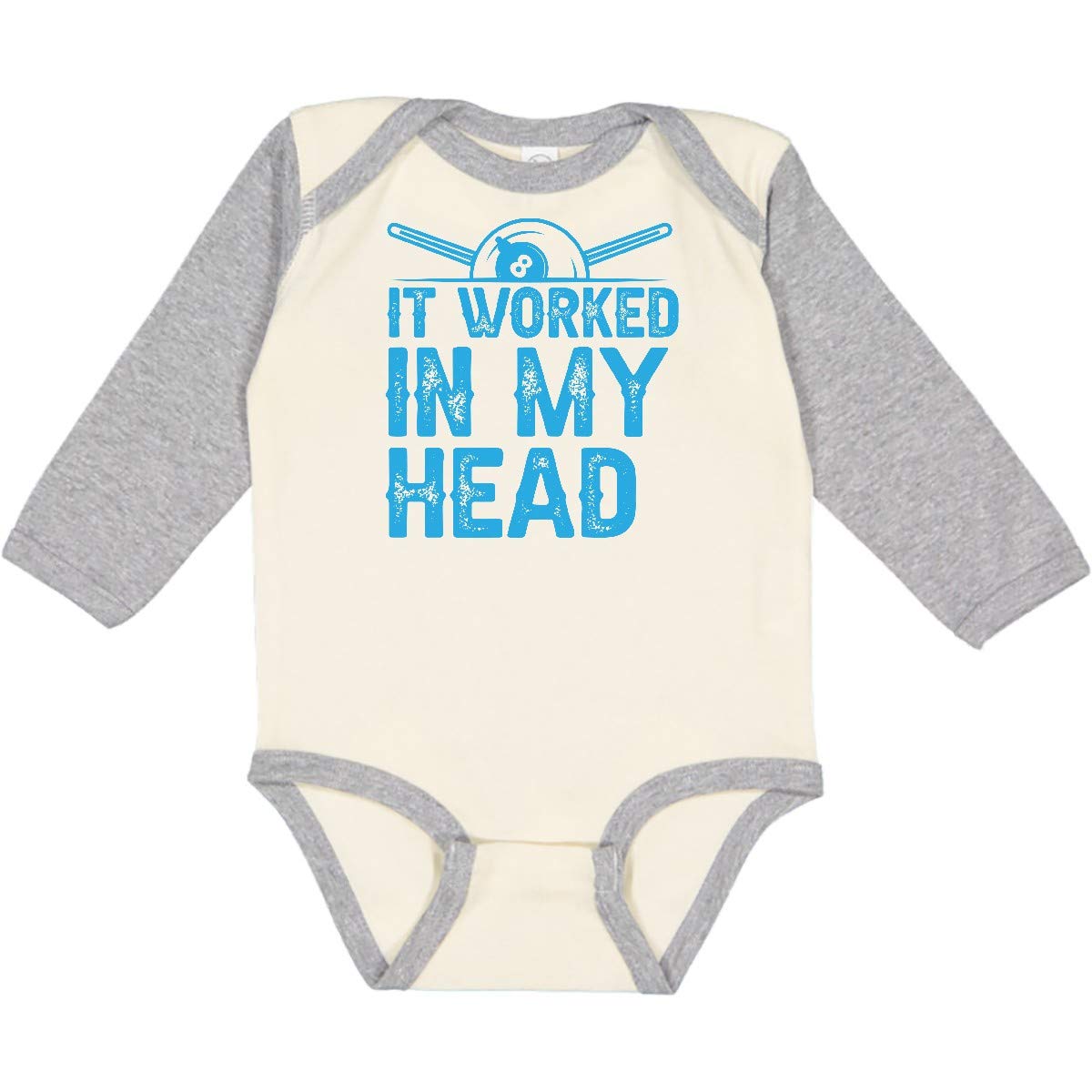 Inktastic Funny Pool Billiards Quote Long Sleeve Creeper - Cute Baby Bodysuit for Billiards Lovers & Game Room Decor - Perfect for Family Gatherings, Game Nights & Photo Shoots