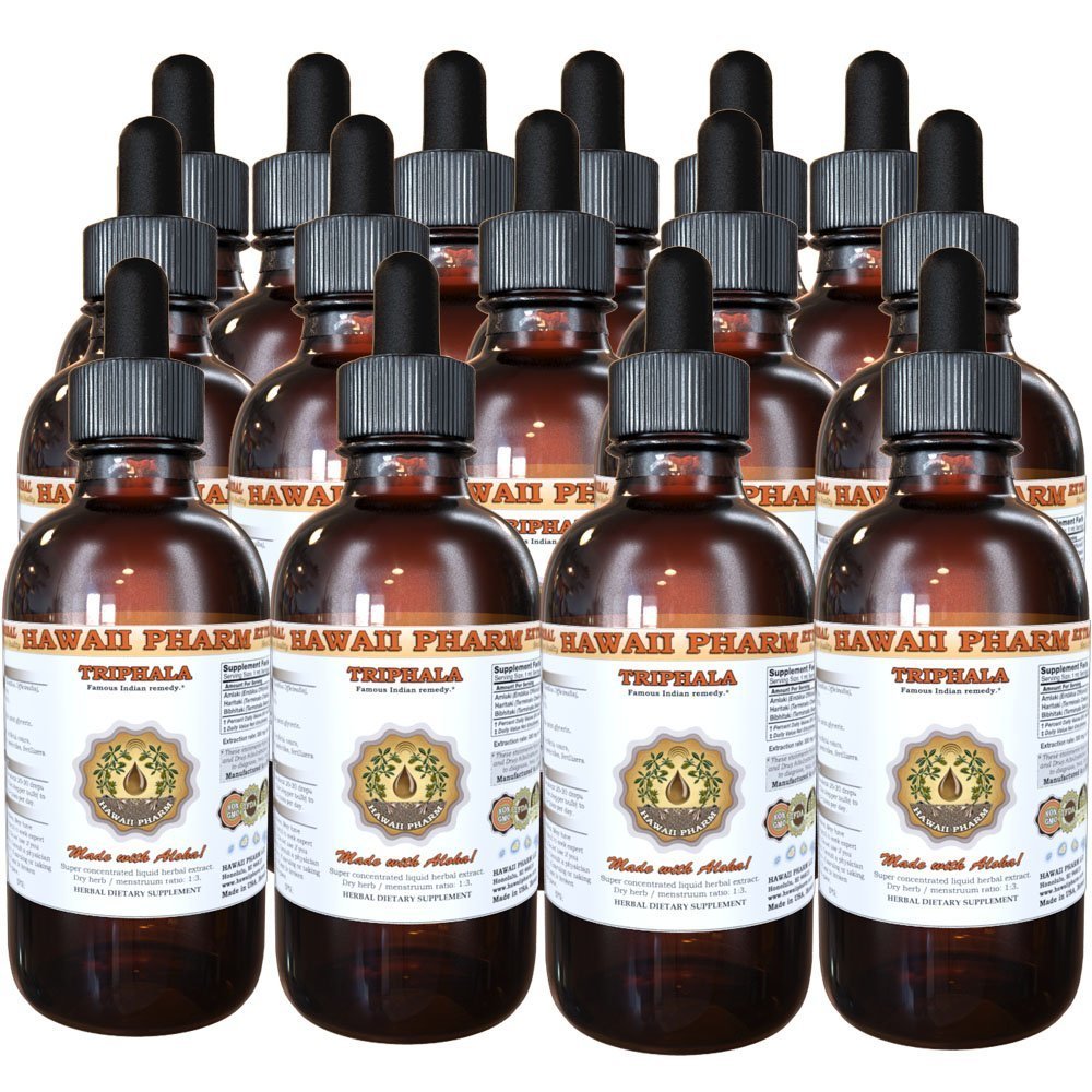 Organic Triphala Liquid Extract - Herbal Supplement Tincture for Digestion & Detox (15x4 fl oz) | Supports Gut Health, Immune System & Natural Cleansing - Use Daily for Wellness or Ayurvedic Routines