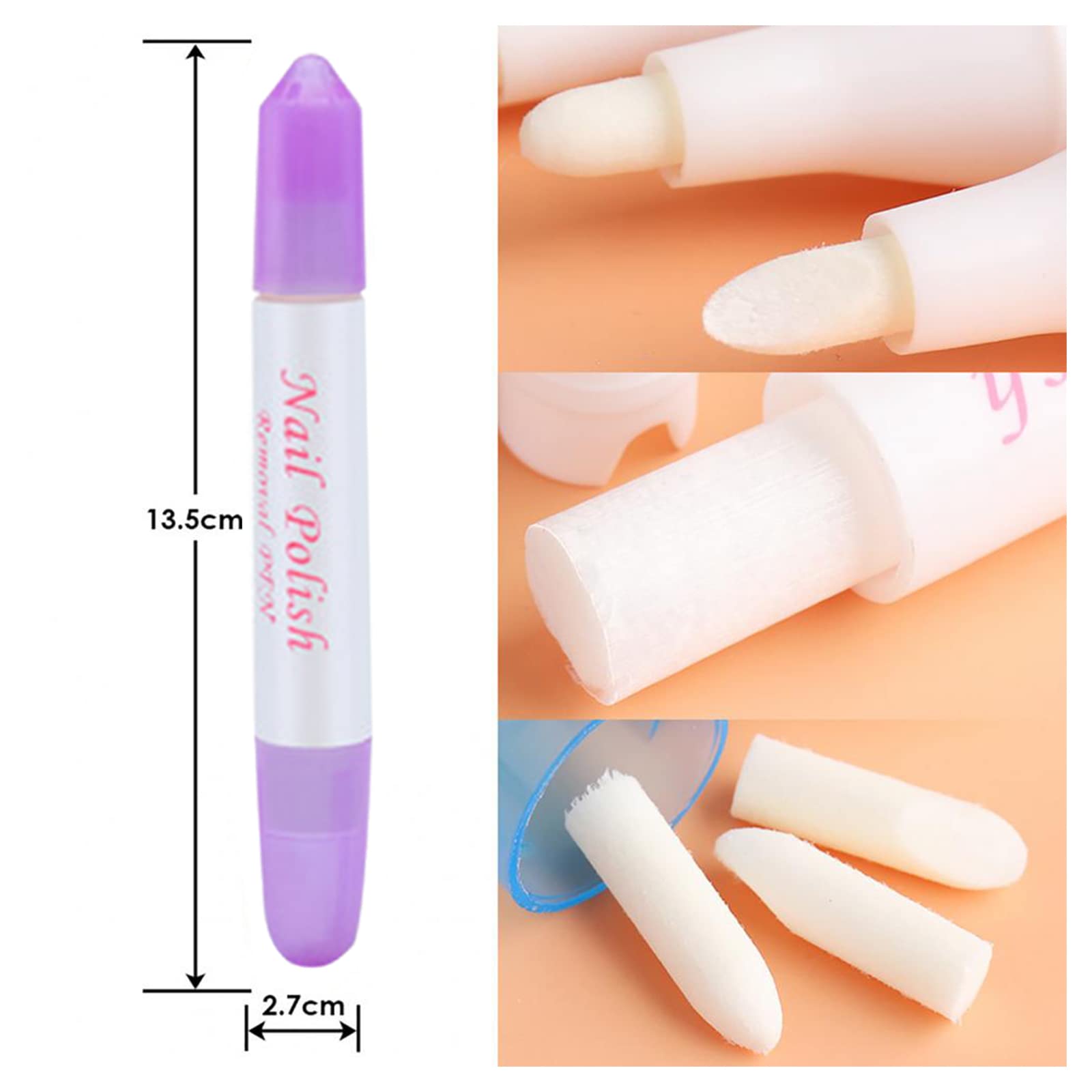 2 Pack Dual-Tip Nail Polish Corrector Pens - Purple Nail Art Cleaner & Edge Sculpting Tool for DIY Manicures & Salon Use | Perfect for Fixing Mistakes & Detailing Nail Designs