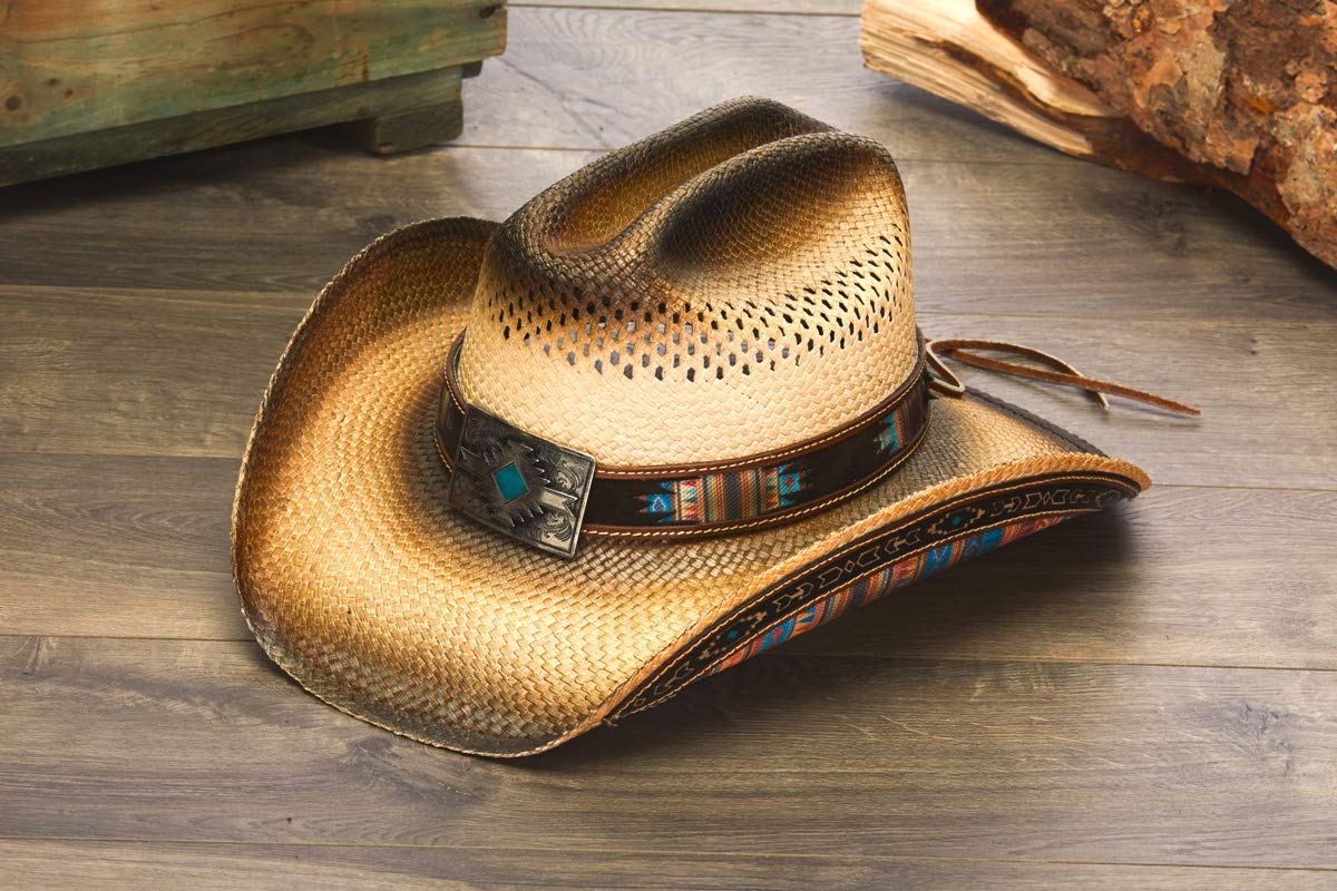 Exclusive Western Cowboy Hat for Men - Stylish Blue Cattle Design - Perfect for Rodeo, Country Music Festivals & Outdoor Adventures