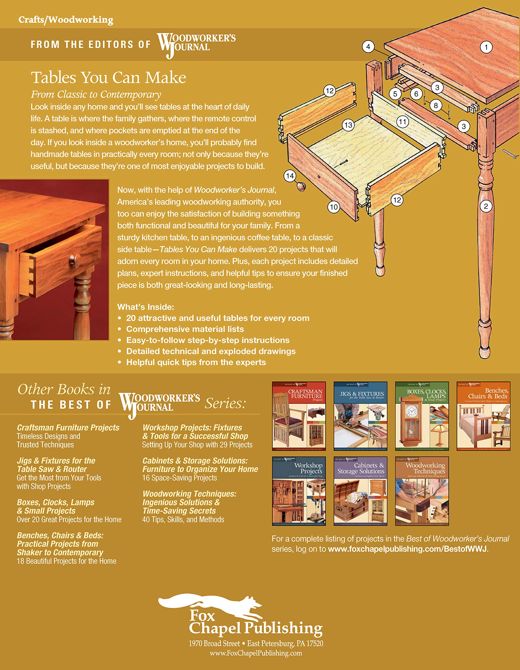 DIY Wooden Tables: Classic to Contemporary Designs - Best of Woodworker's Journal | Perfect for Home Decor, Dining Rooms & Craft Projects