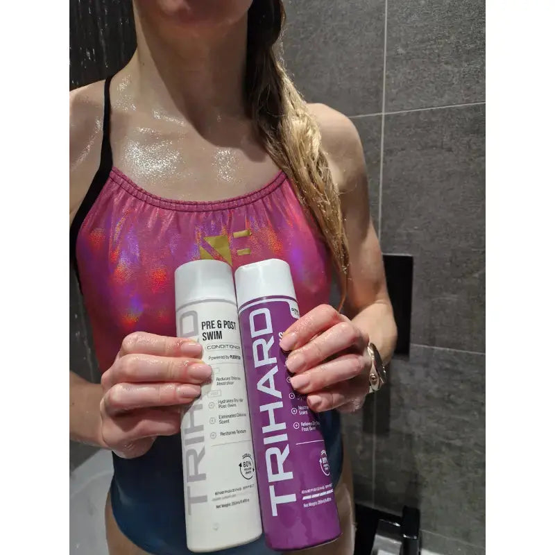 Swimmer Hair Care Combo Set - Chlorine Removal Shampoo & Conditioner for Swimmers - Post Swim Hair Repair Treatment - Perfect for Pool, Beach & Water Sports Enthusiasts