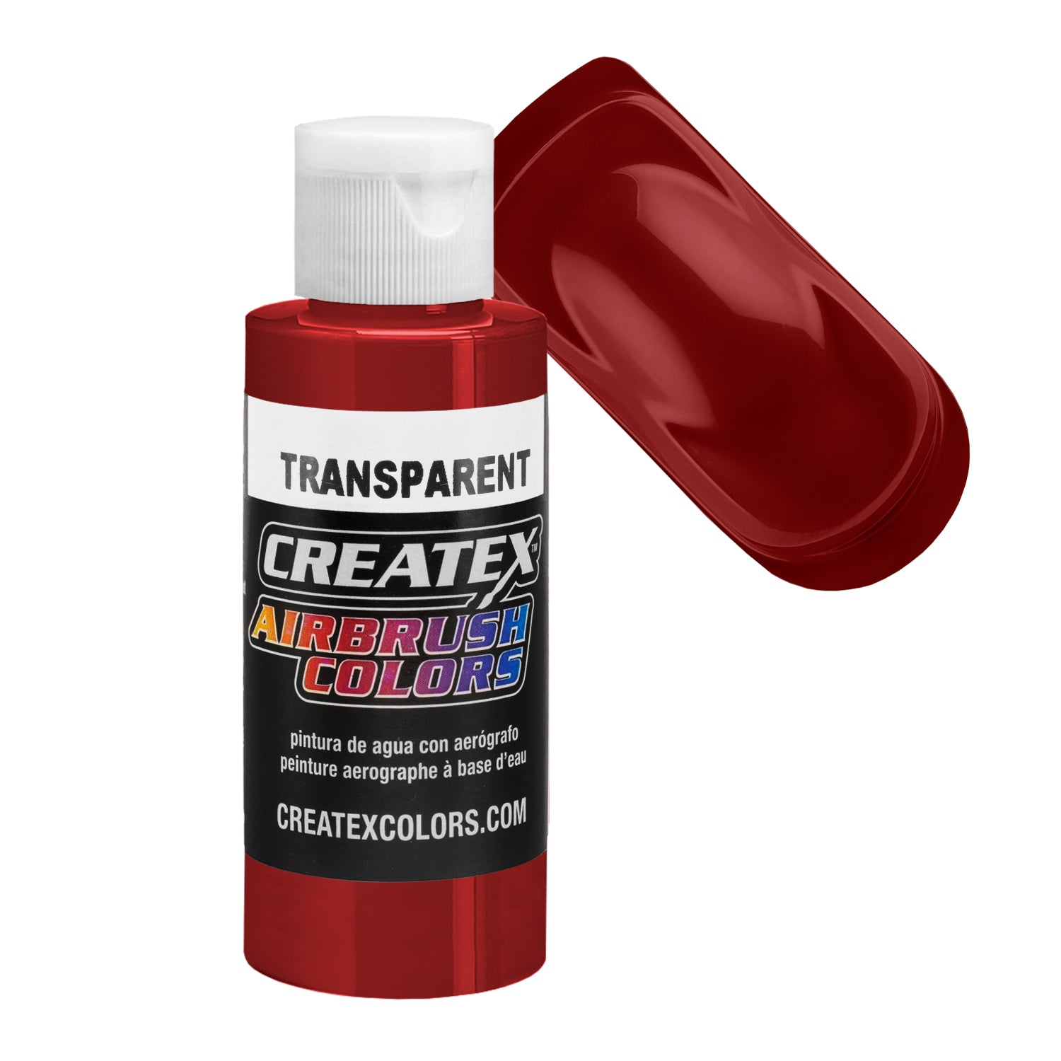 Deep Red Transparent Airbrush Paint - 2 oz Bottle for Model Kits, Automotive Art & DIY Crafts - High-Quality, Fast-Drying Paint for Hobbyists & Professionals