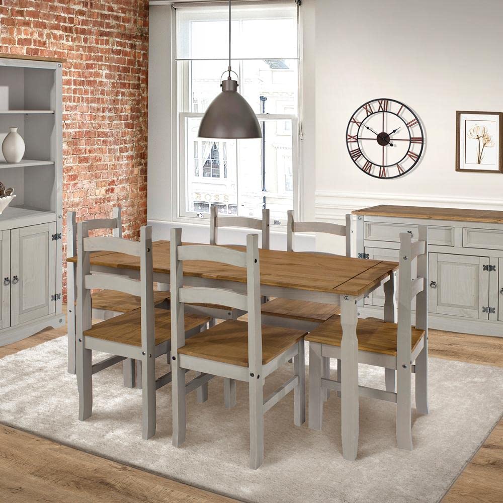 Rectangular Wood Dining Table for 4-6 People | Kitchen & Dining Room Table Set | Small Breakfast Nook Table | Perfect for Family Meals, Dinner Parties & Cozy Breakfasts