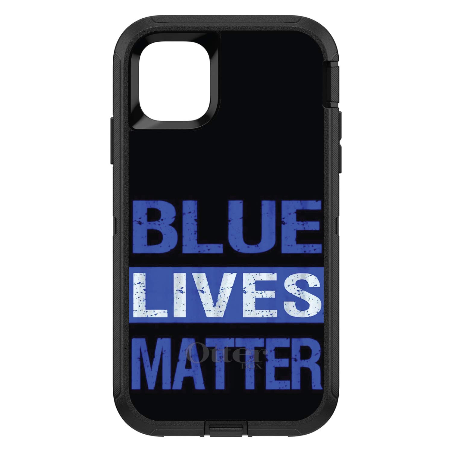 DistinctInk iPhone 12 Pro MAX Case (6.7 Inch) - Rugged Protective Cover with Blue Lives Matter Design - Durable Replacement for OtterBox Defender - Perfect for Law Enforcement & First Responders Support - Ideal for Everyday Use, Work & Outdoor Activities