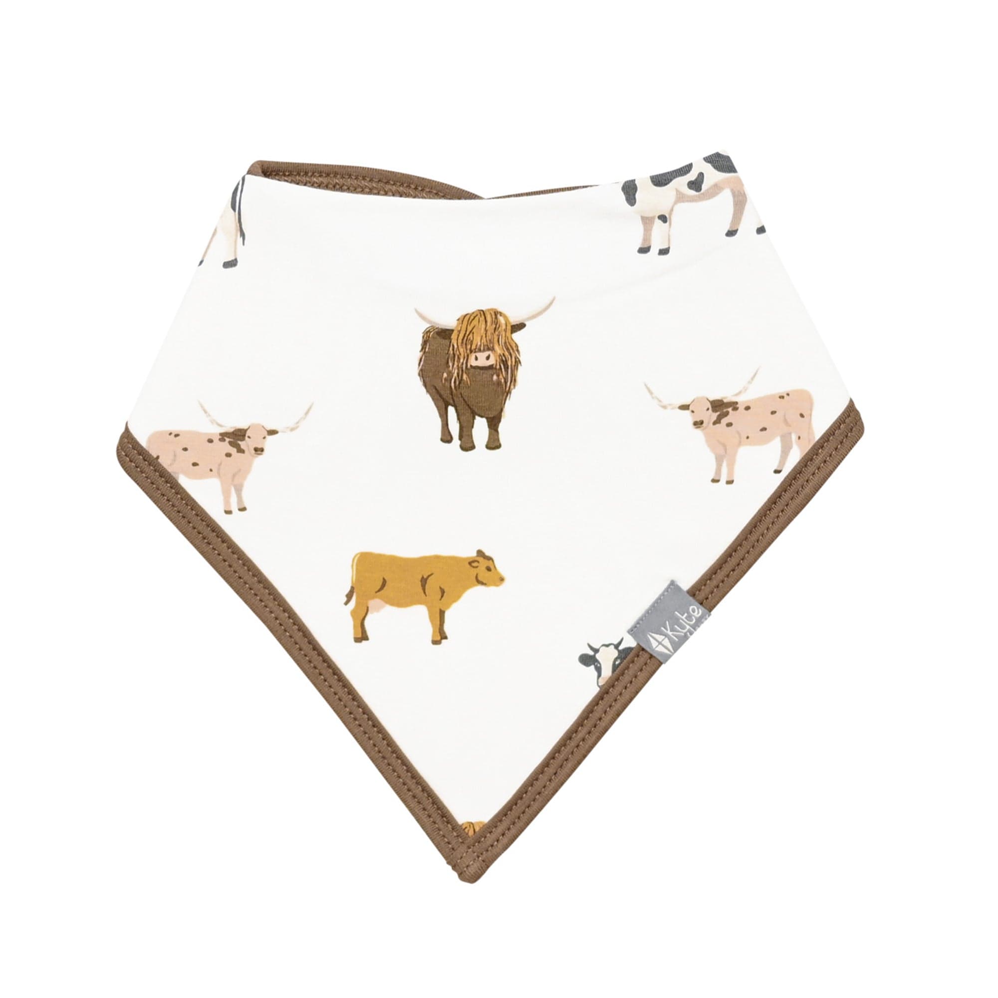 Baby Bib with Cute Cow Print - Soft & Absorbent Drool Bibs for Infants & Toddlers - Perfect for Feeding, Teething & Messy Playtime