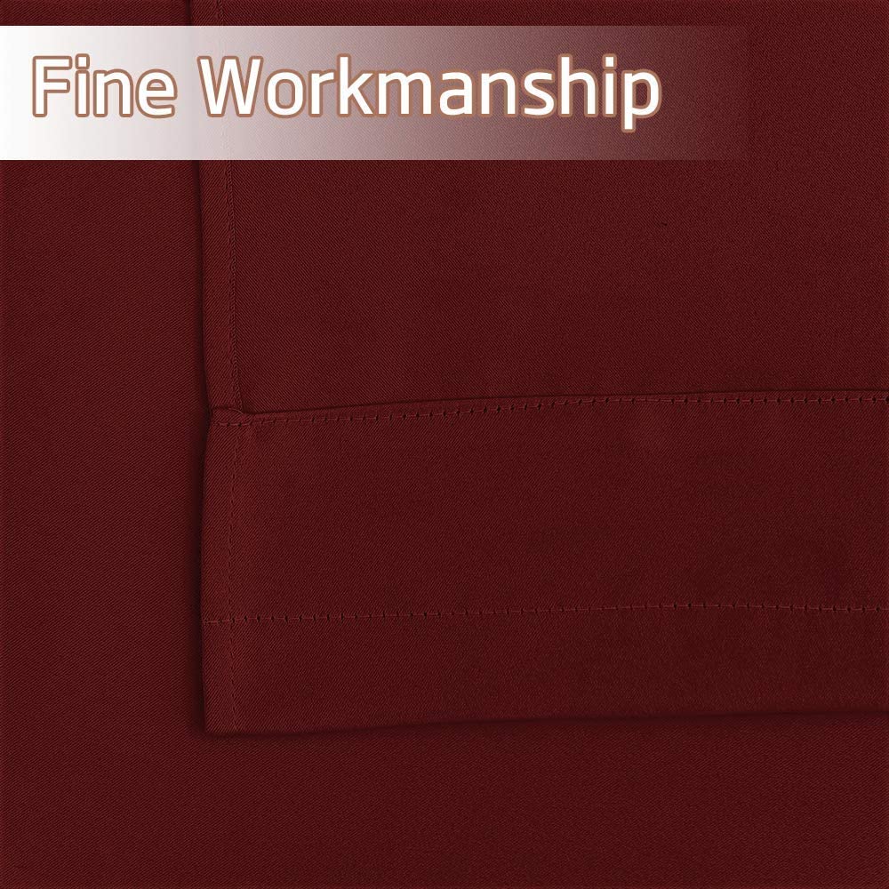 NICETOWN Blackout Kitchen Curtains for Small Windows - Adjustable Double Rod Pocket Tiers, 29