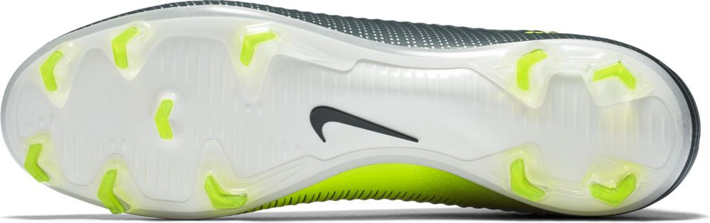 Nike Mercurial Veloce III Dynamic Fit CR7 FG Soccer Cleats - Seaweed/Volt - Lightweight Football Boots for Speed & Agility - Perfect for Turf & Firm Ground Soccer Matches