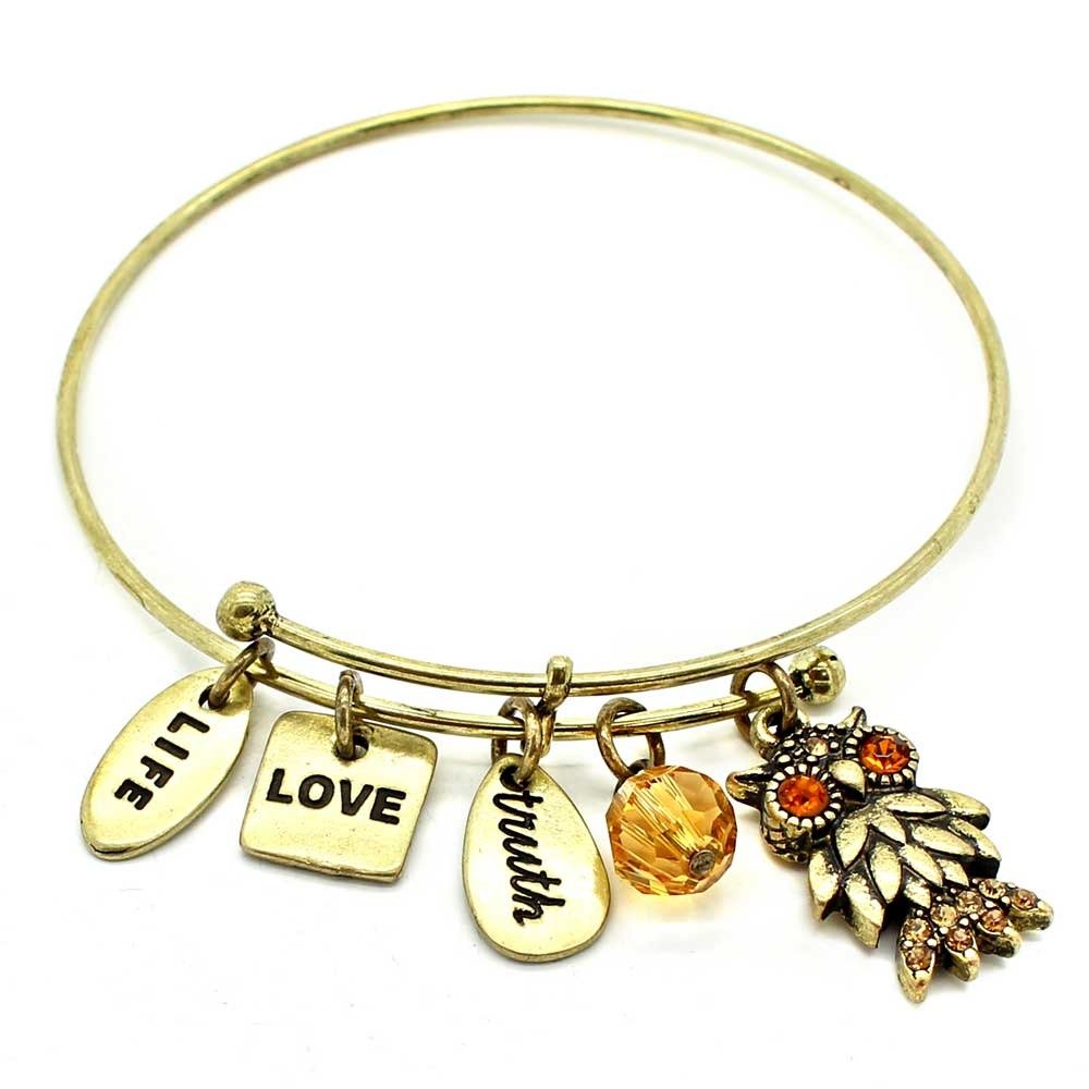 KIS-Jewelry 'Symbology' Inspirational Bracelets for Women - Adjustable Wire Charm Bracelet with Meaningful Symbols | Perfect Gift for Her, Birthday, Anniversary & Self-Love | Wear Daily, Office, Yoga & Special Occasions