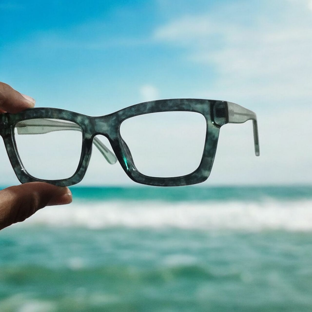 Trendy Green Designer Glasses for Men & Women - UV Protection, Lightweight & Stylish Eyewear for Work, Driving & Outdoor Activities
