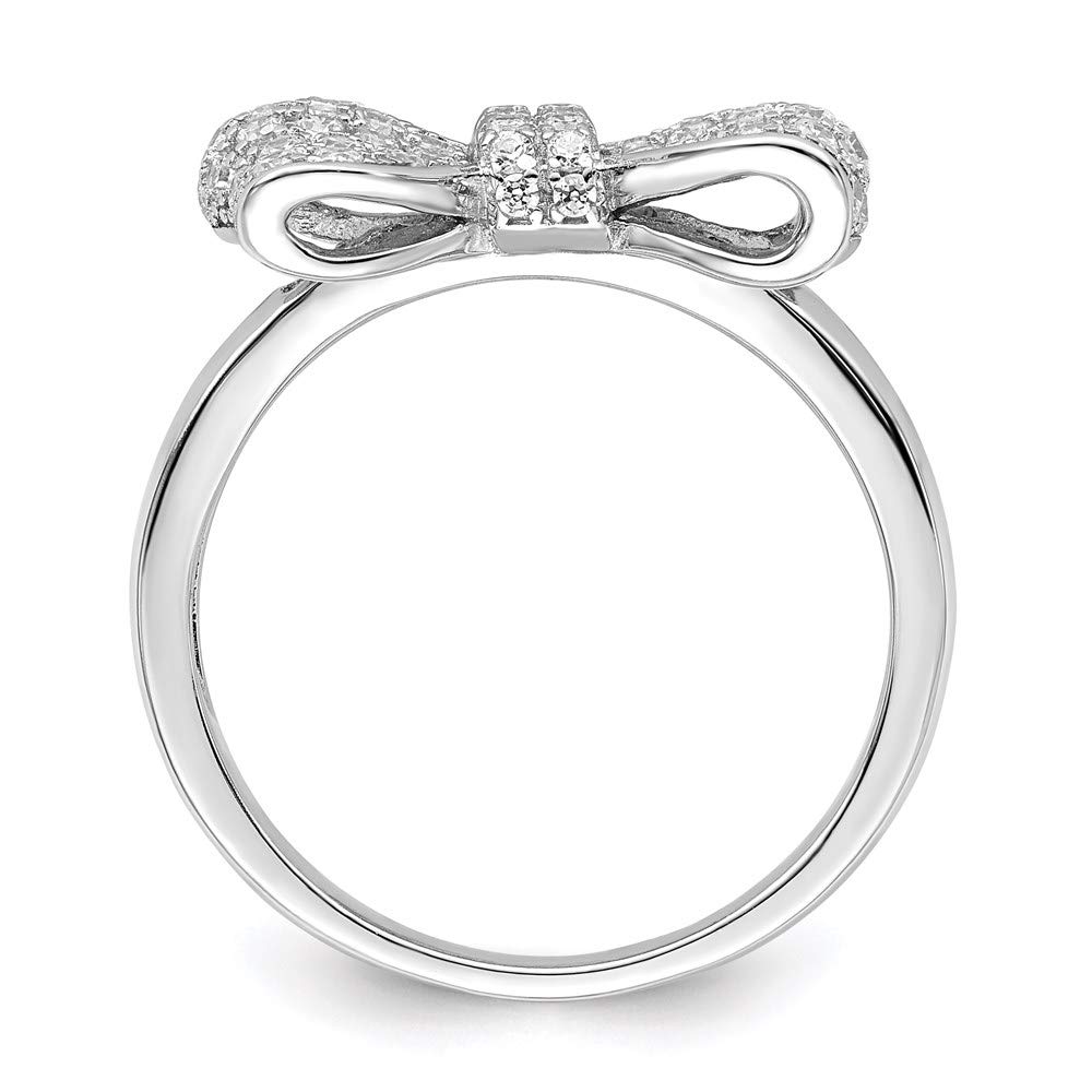 925 Sterling Silver Cubic Zirconia Bow Ring for Women - Elegant Fine Jewelry Gift for Her | Perfect for Anniversaries, Birthdays & Special Occasions