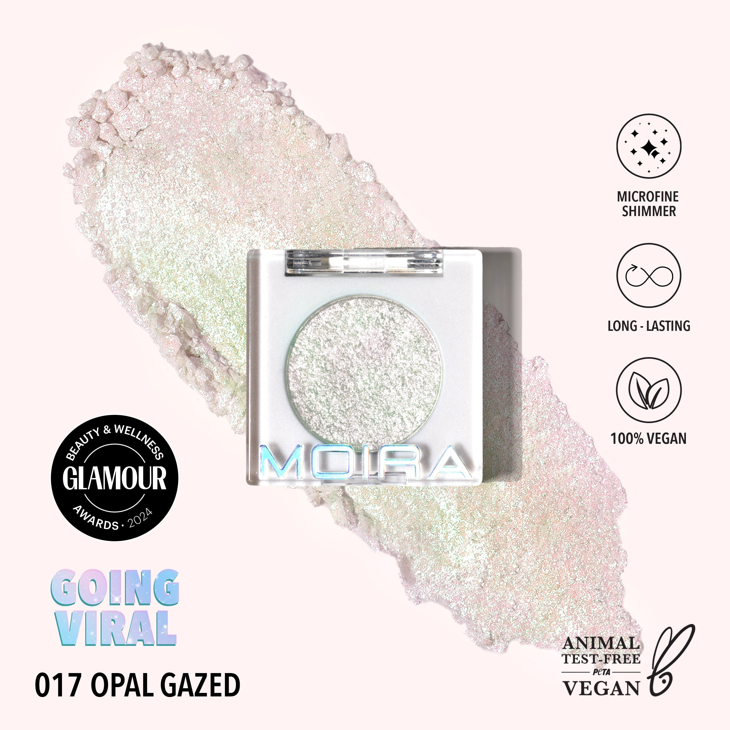 17-Piece Opal Gazed Chroma Eyeshadow Palette - Long Lasting Highly Pigmented Makeup Set for Day & Night Looks | Perfect for Parties, Weddings & Special Occasions