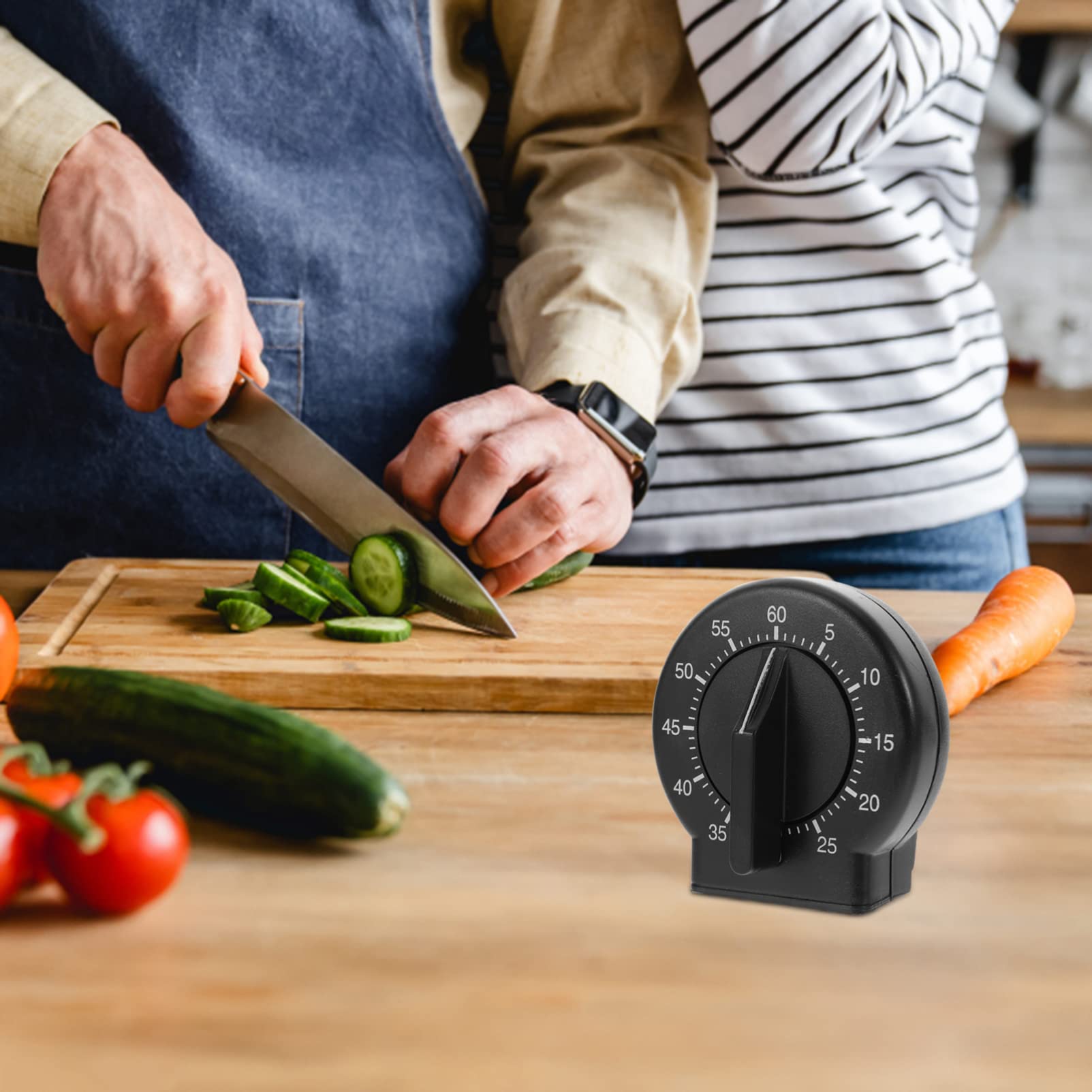 SOLUSTRE Mechanical Countdown Timer - Loud Bell Kitchen Timer for Baking, Cooking, Pot & Cake - Visual Standing Clock with Sound Alarm - Perfect for Chefs, Kids & Home Kitchen Use
