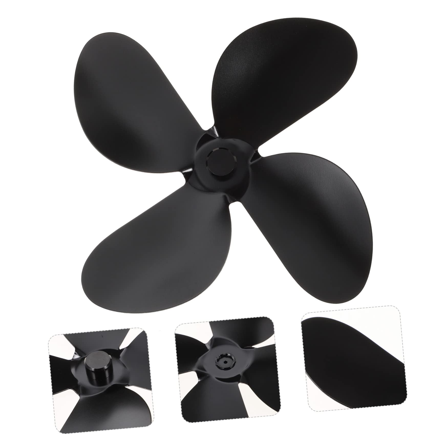 BUTIFULSIC Black Vertical Stove Fan Blades - Heat Powered Fireplace Fan Replacement Parts for Wood Stove, Outdoor Furnace & Ceiling Ventilation - Perfect for Home Heating & Energy Efficiency