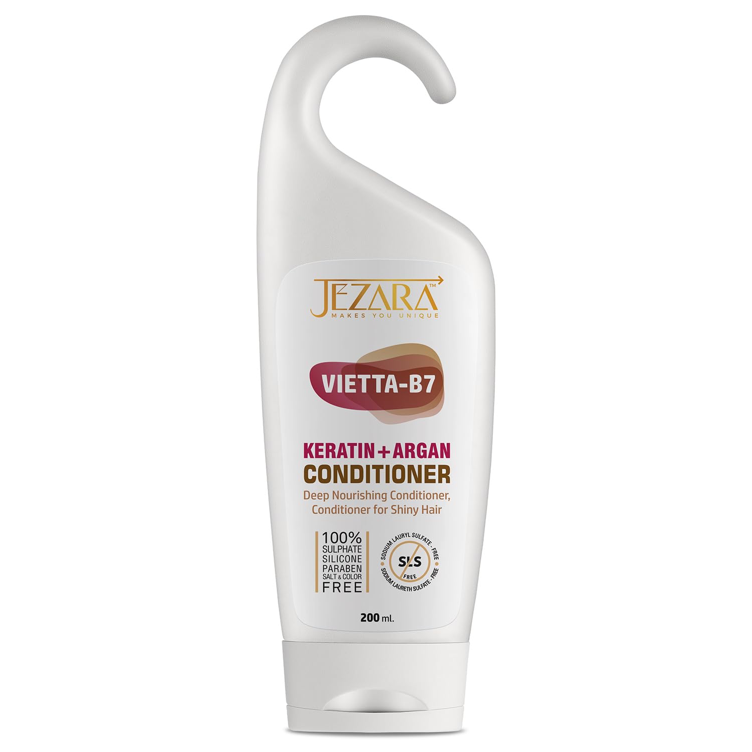JEZARA Vietta-B7 Keratin-Based Onion & Argan Hair Conditioner - Strengthens & Repairs Damaged Hair for Men & Women | Adds Shine & Softness | 200ml | Perfect for Daily Use & Salon-Quality Results at Home