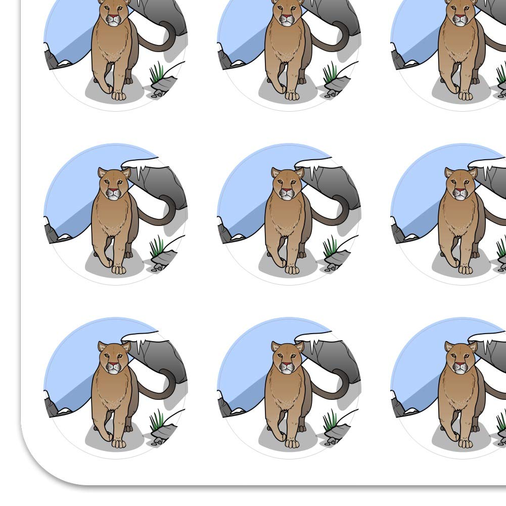 Premium Mountain Lion Cougar Puma Panther Stickers for Snow Planners, Calendars & Scrapbooking - Perfect for DIY Crafts, Journaling & Winter Themed Projects