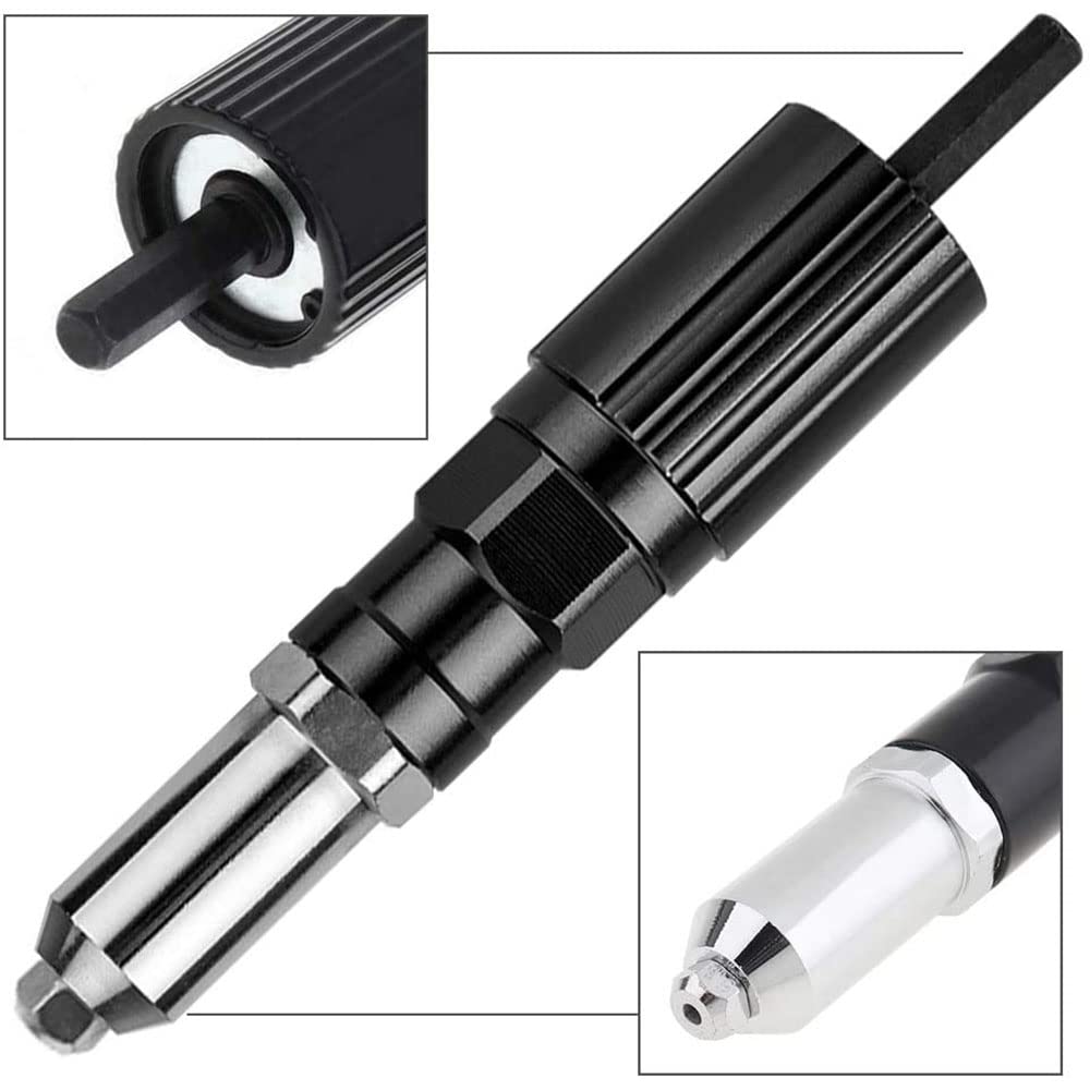 Cordless Rivet Gun Adapter Kit for Power Drills - DIY & Metalworking