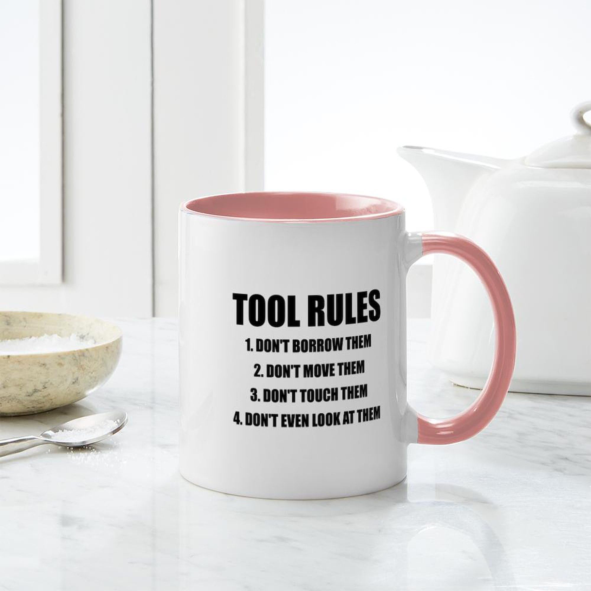 Tool Rules 11 oz (325 ml) Ceramic Coffee Mug - Perfect for Construction Workers, Mechanics & DIY Enthusiasts - Ideal for Office, Workshop & Home Use