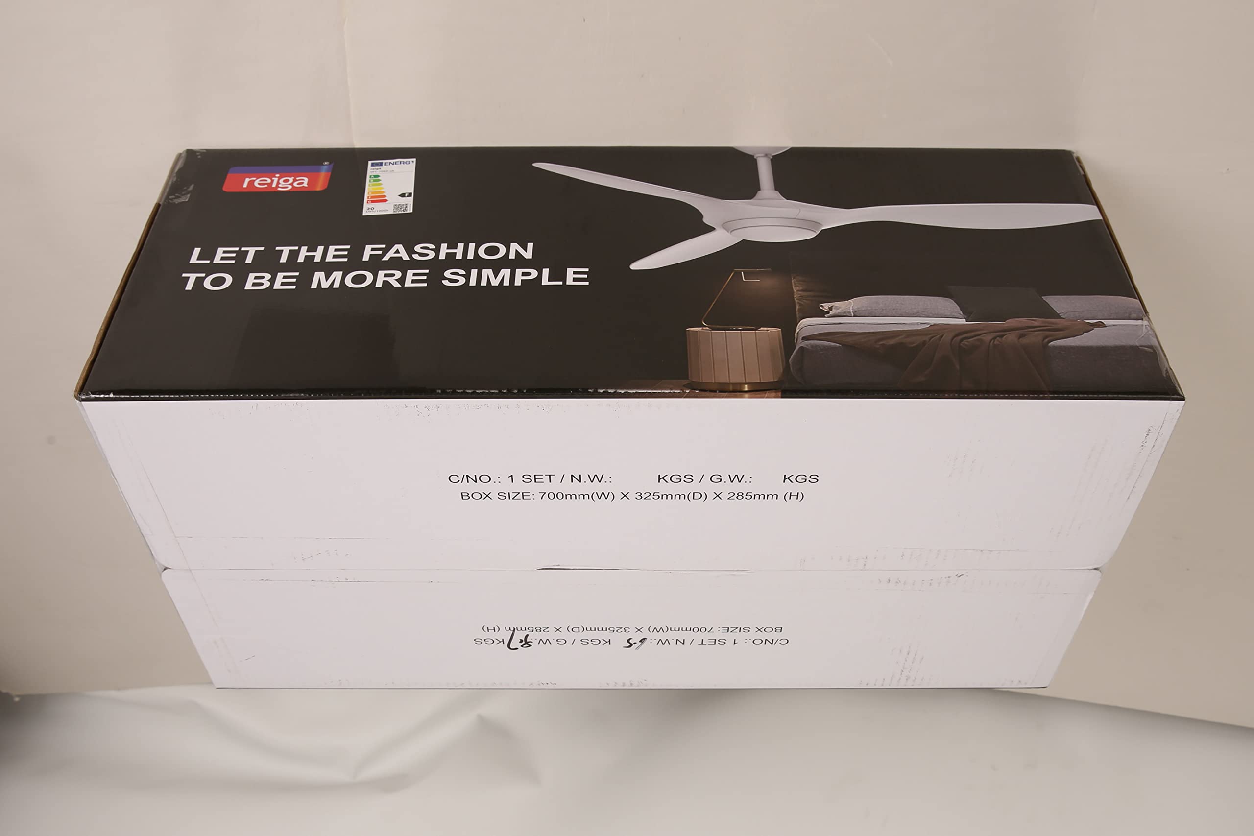 Reiga 52 Inch Smart Ceiling Fan with Light - ETL Certified, High CFM, Ultra Quiet DC Motor, Remote Control - Modern 3-Blade Design for Living Room, Bedroom, Farmhouse - Perfect for Home Cooling and Stylish Interior Decor