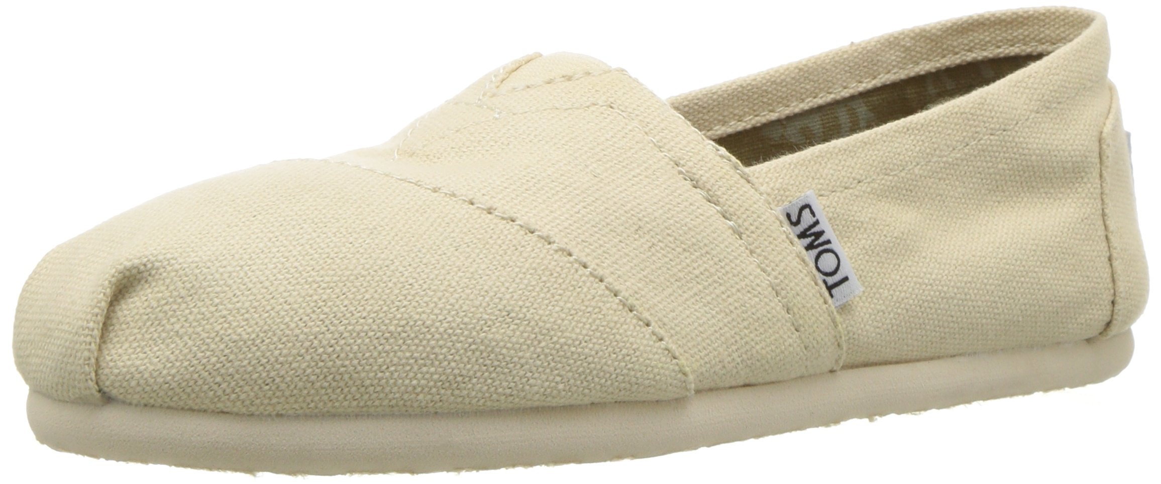 TOMS Women's Alpargata Slip-On Casual Flats - Comfortable Beige Shoes for Walking, Travel & Everyday Wear