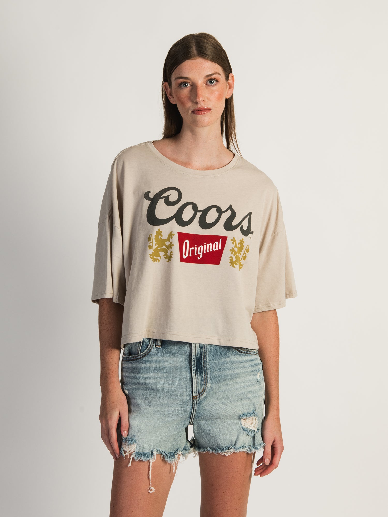 Coors Boxy Crop T-Shirt - Women's Casual Short Sleeve Tee for Summer Outfits | Perfect for Music Festivals, Beach Days & Streetwear Looks