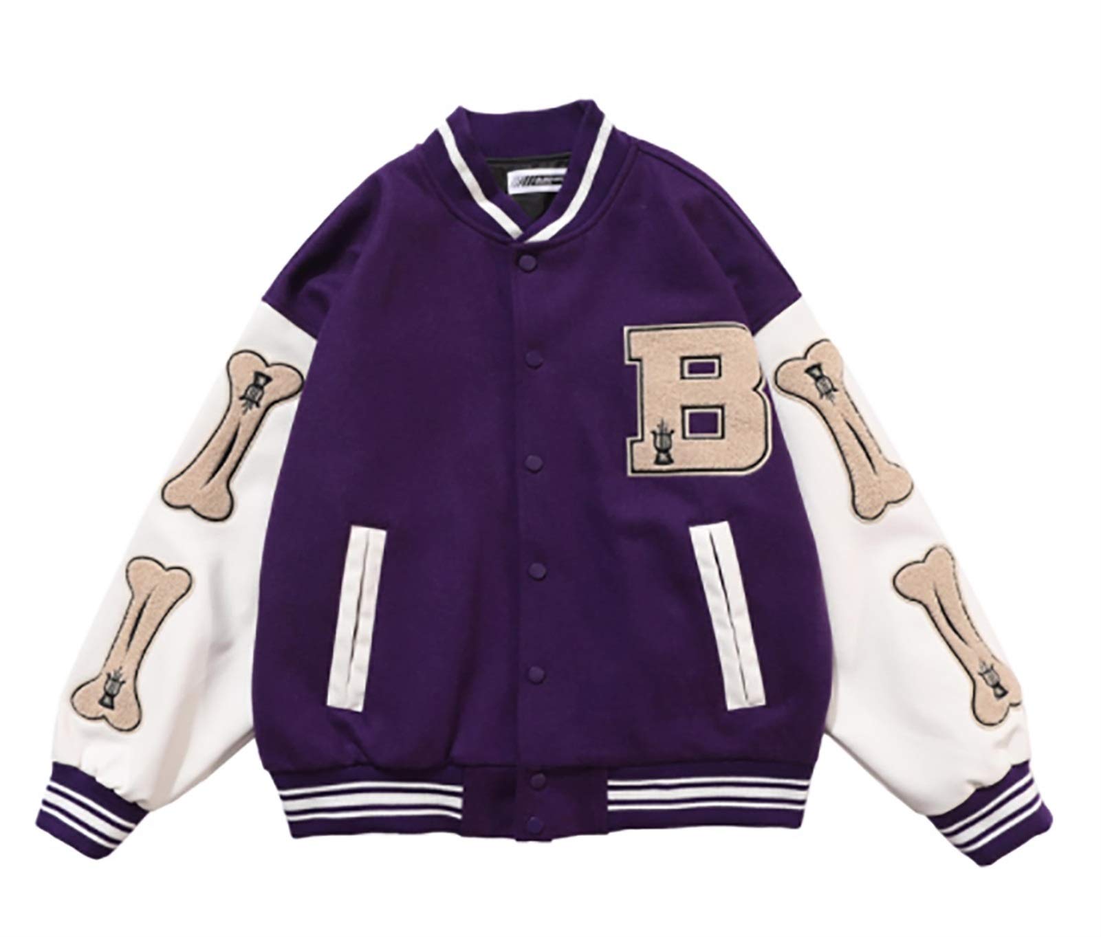 Unisex Varsity Baseball Jacket for Women & Men - Stylish College Sweatshirt Jacket for Casual Wear, Sports & Outdoor Activities