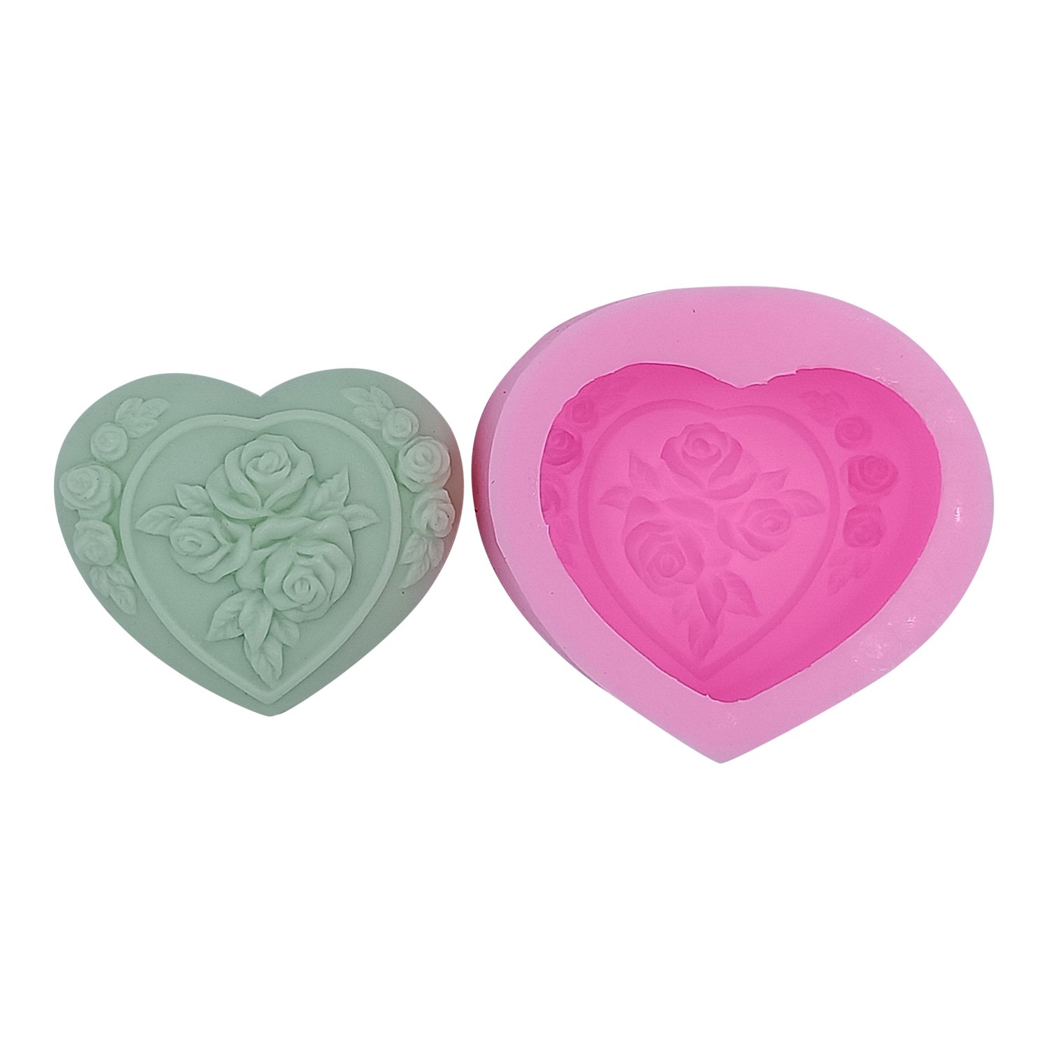 Heart-Shaped Silicone Molds for Soap, Candles, Resin & DIY Crafts – Perfect for Valentine's Gifts, Home Decor & Handmade Projects