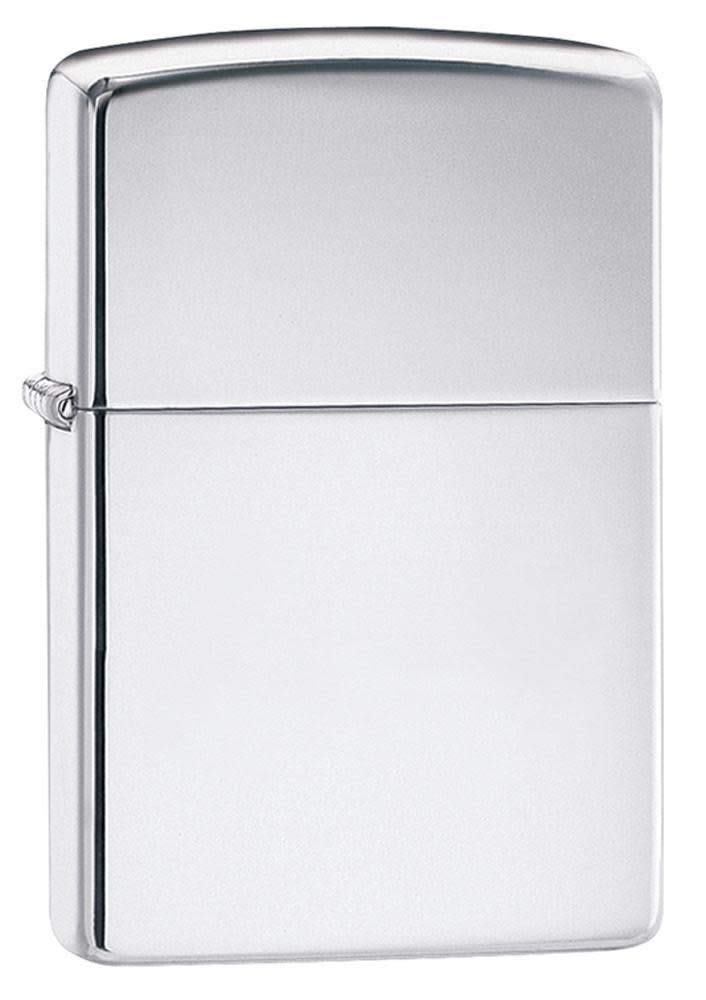 Zippo 250 Classic High Polish Chrome Windproof Pocket Lighter - Refillable & Durable for Outdoor Camping, Hiking, Survival & Everyday Carry (EDC)