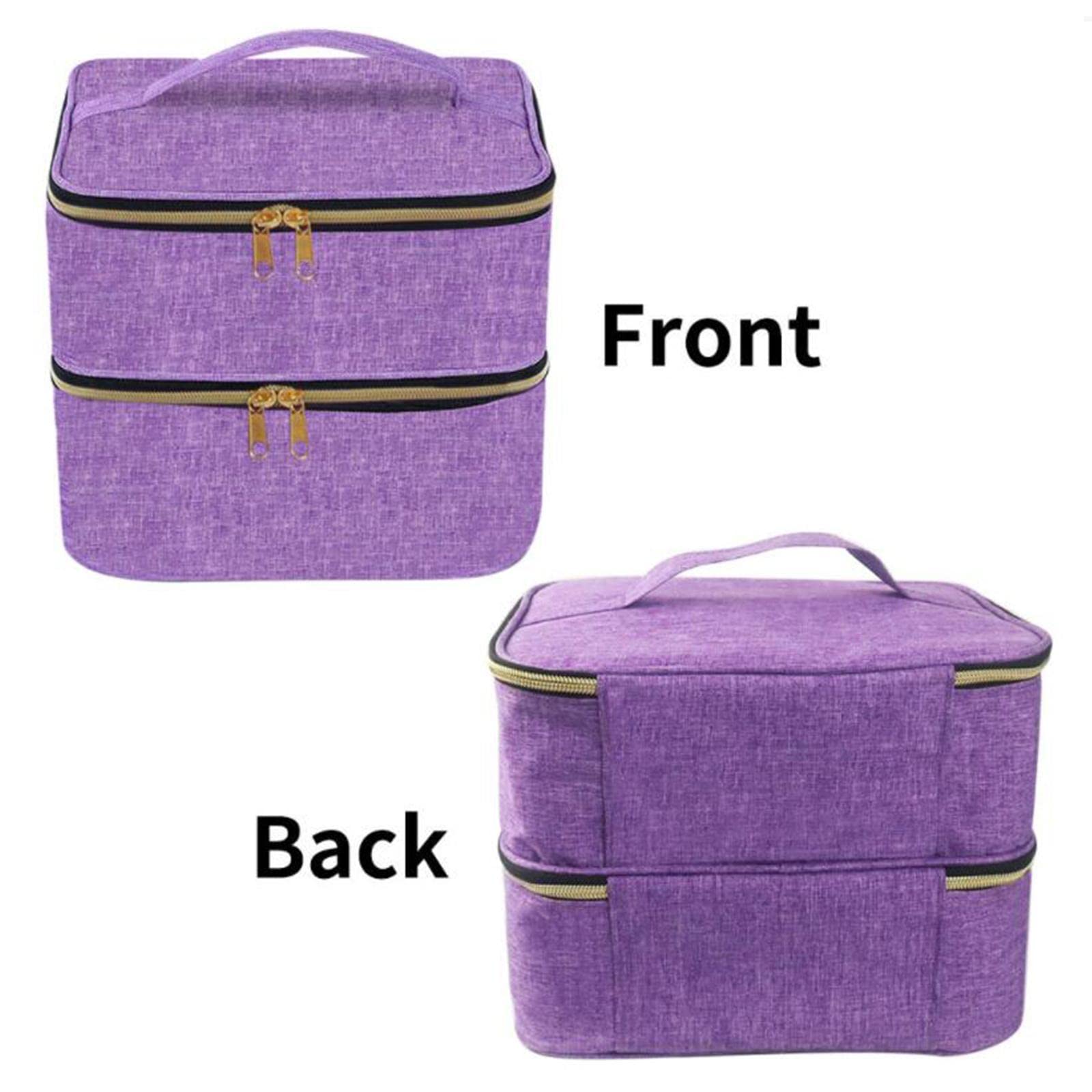 Colcolo Nail Polish Travel Organizer Case - Portable Cosmetic Storage Bag with Soft Dividers for Nail Polish Bottles | Perfect for Salon Professionals & At-Home Manicures