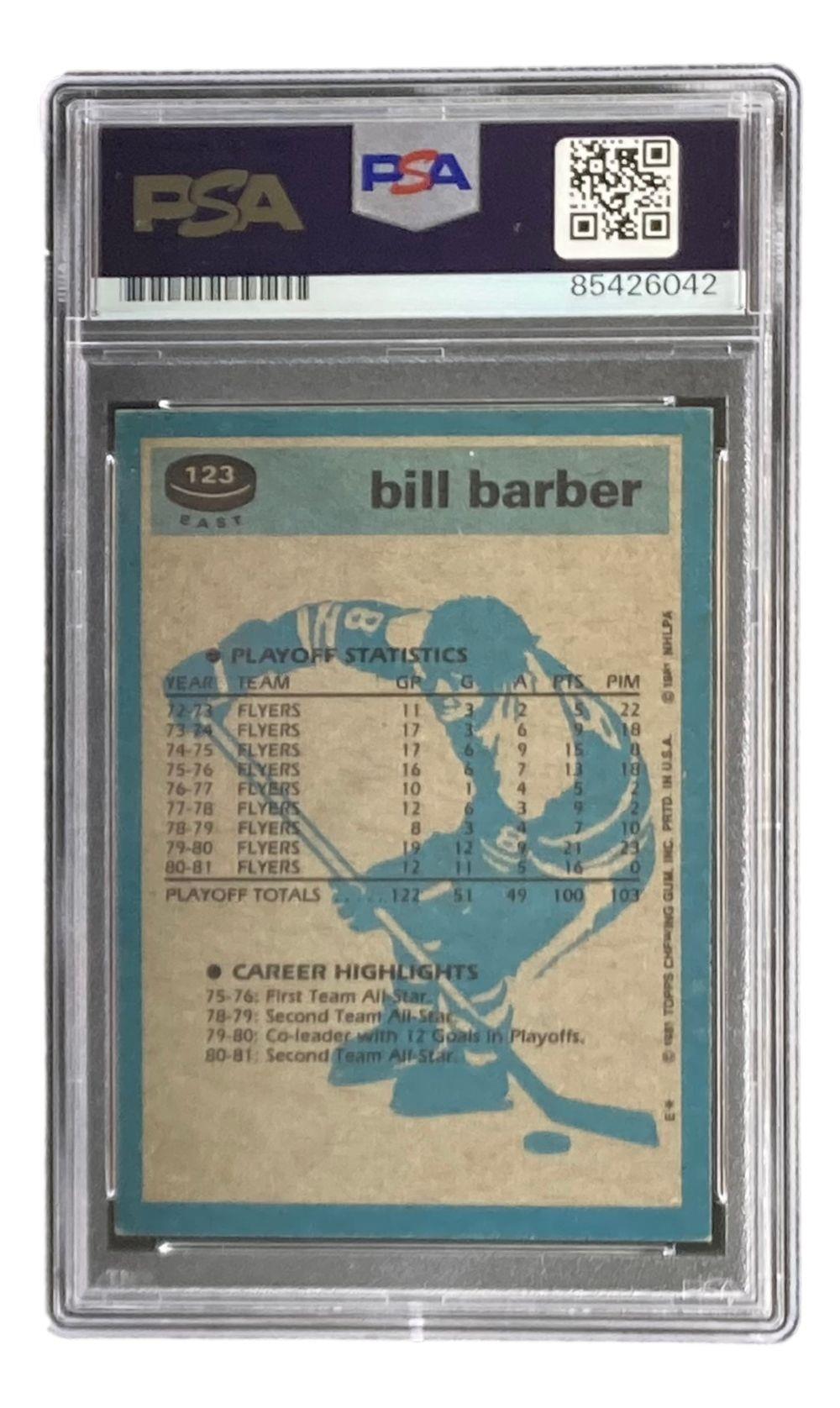 1981 Topps #123 Philadelphia Flyers Bill Barber Autographed Hockey Card - PSA Certified for Collectors & Sports Memorabilia Fans