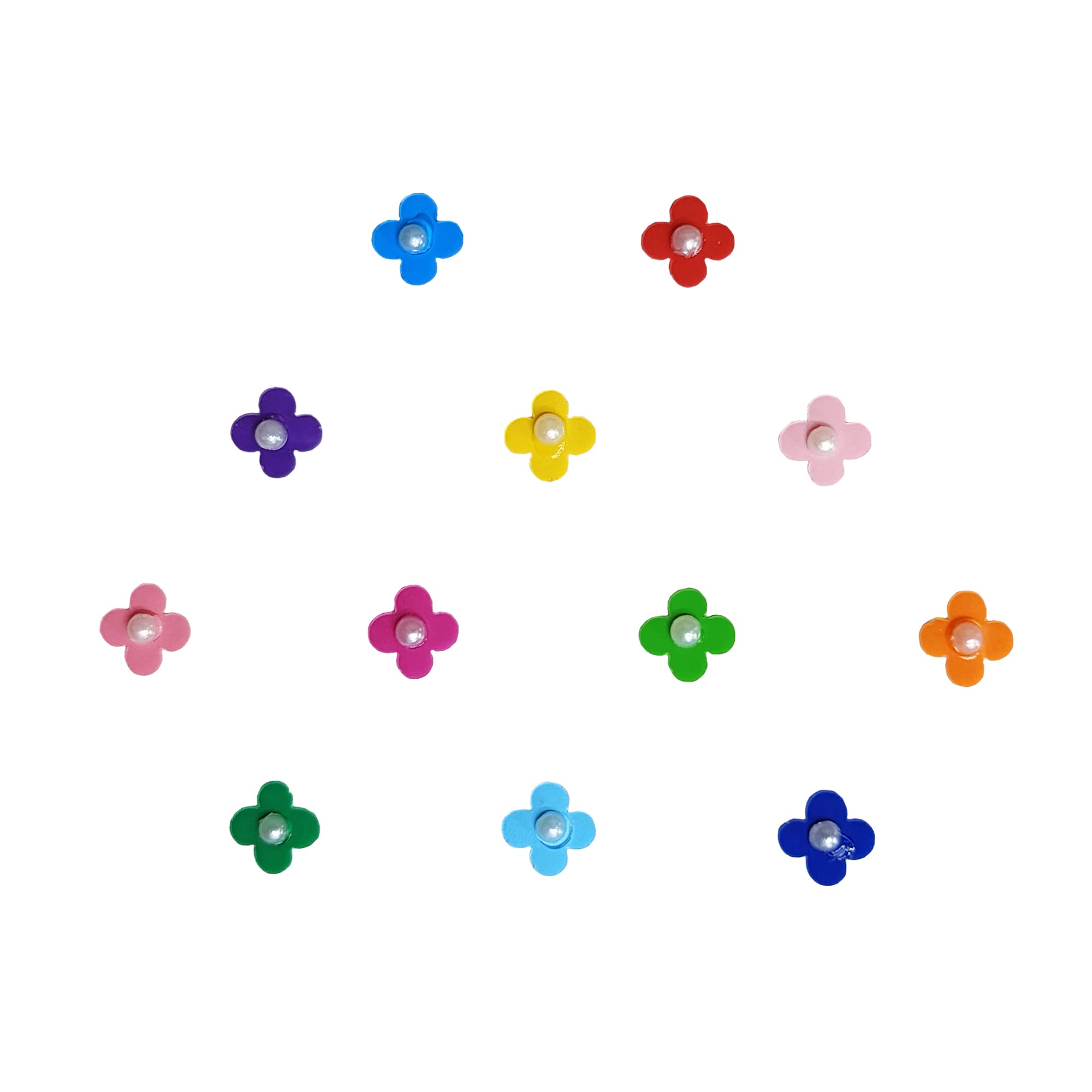 Comet Busters Cute Floral Baby Bindis for Girls - 6mm Kids Face Decoration Stickers (BB008) - Perfect for Birthday Parties, Festivals & Cultural Events