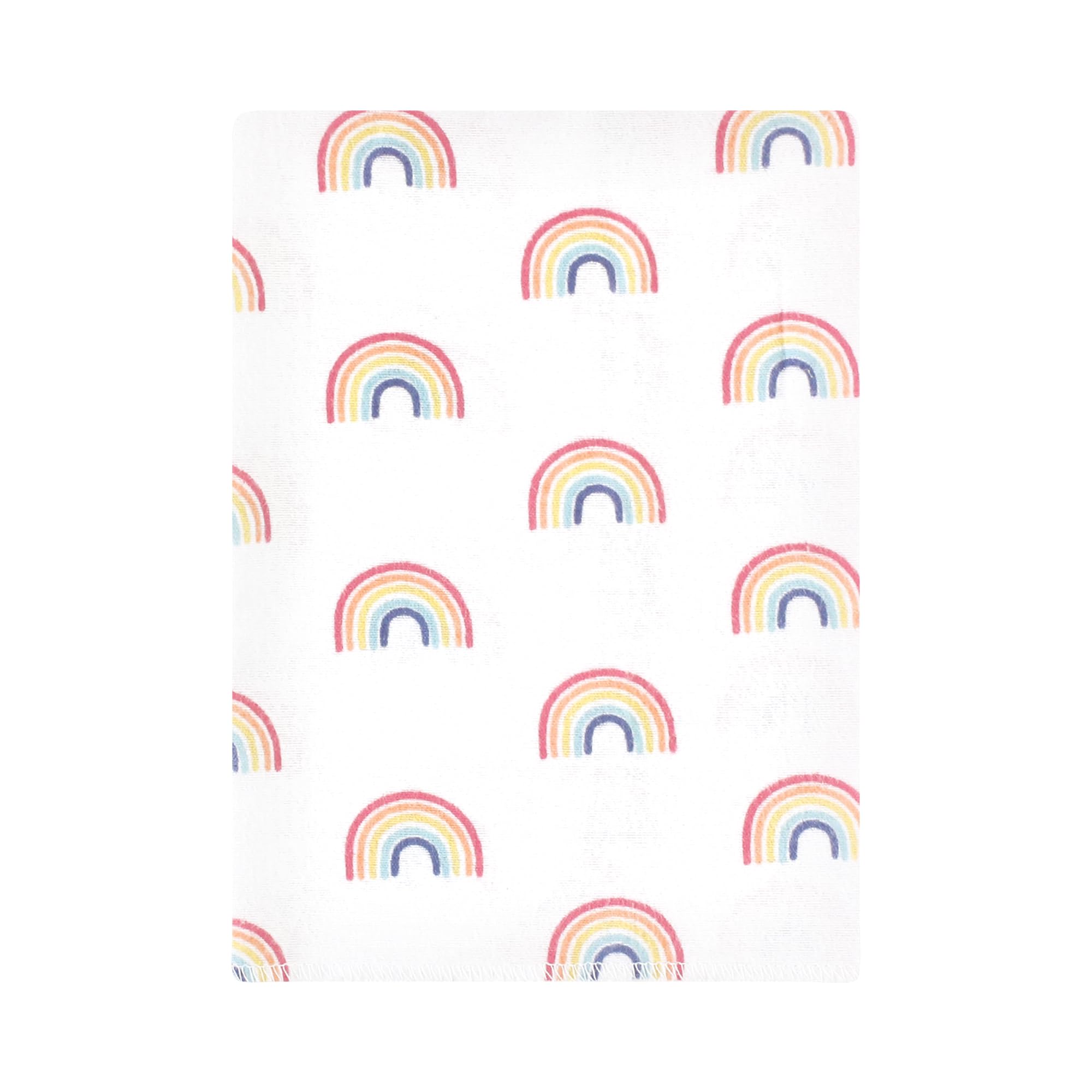 Hudson Baby Unisex Cotton Flannel Burp Cloths Bundle - Soft Rainbow Design for Newborns & Infants - Perfect for Feeding, Spit-Up & Diaper Changes - 6-Pack One Size